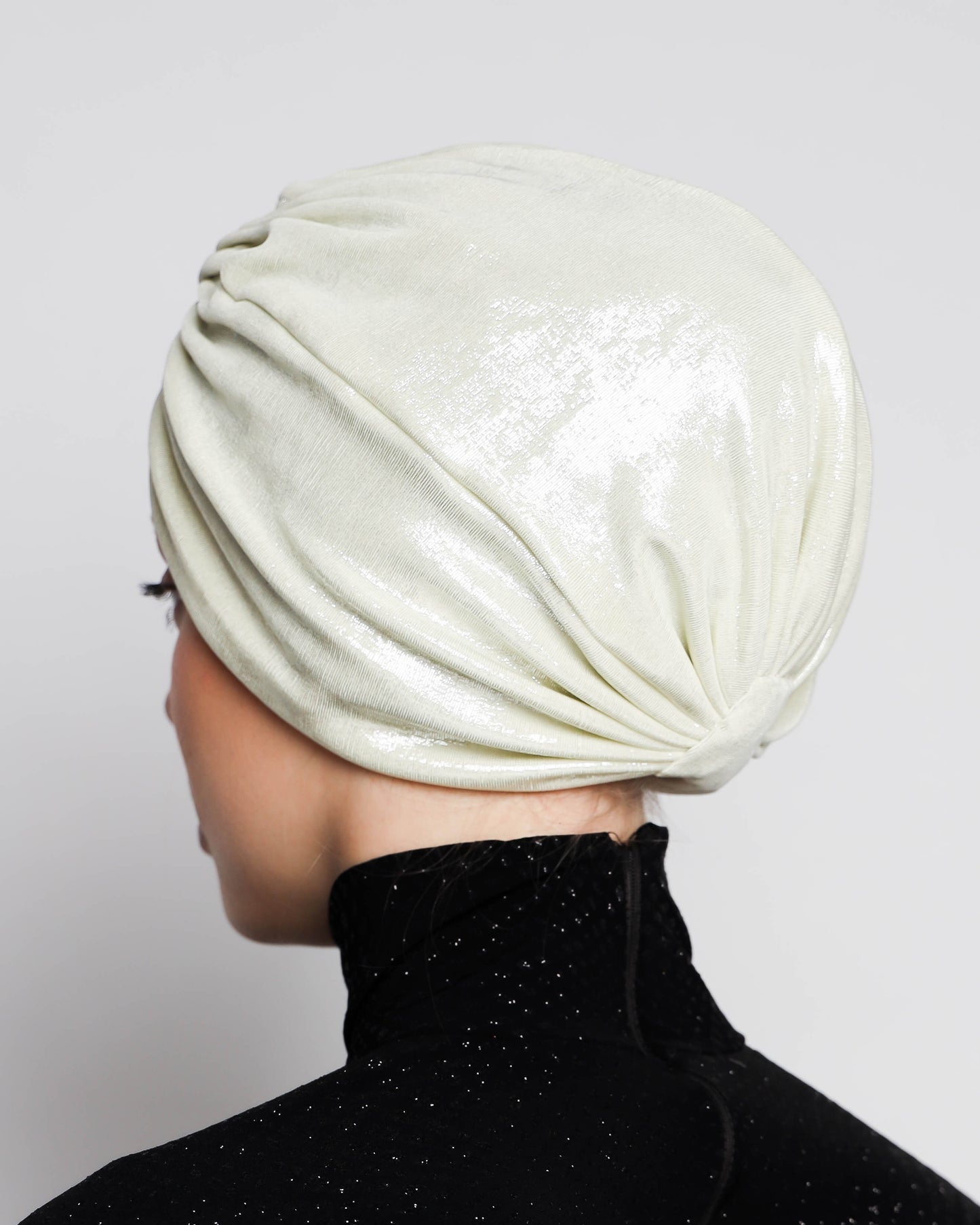 Pleats Metallic Turban