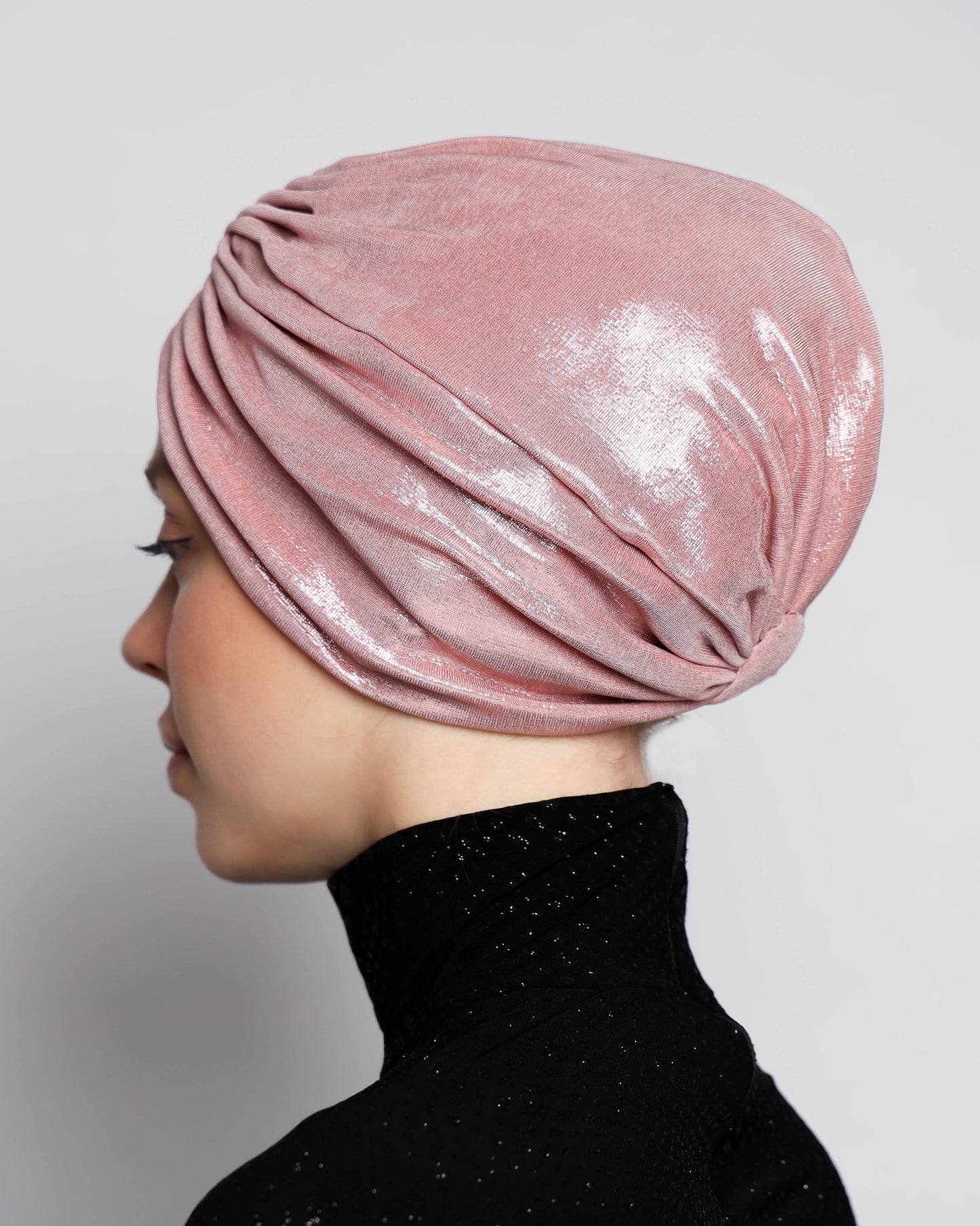 Pleats Metallic Turban