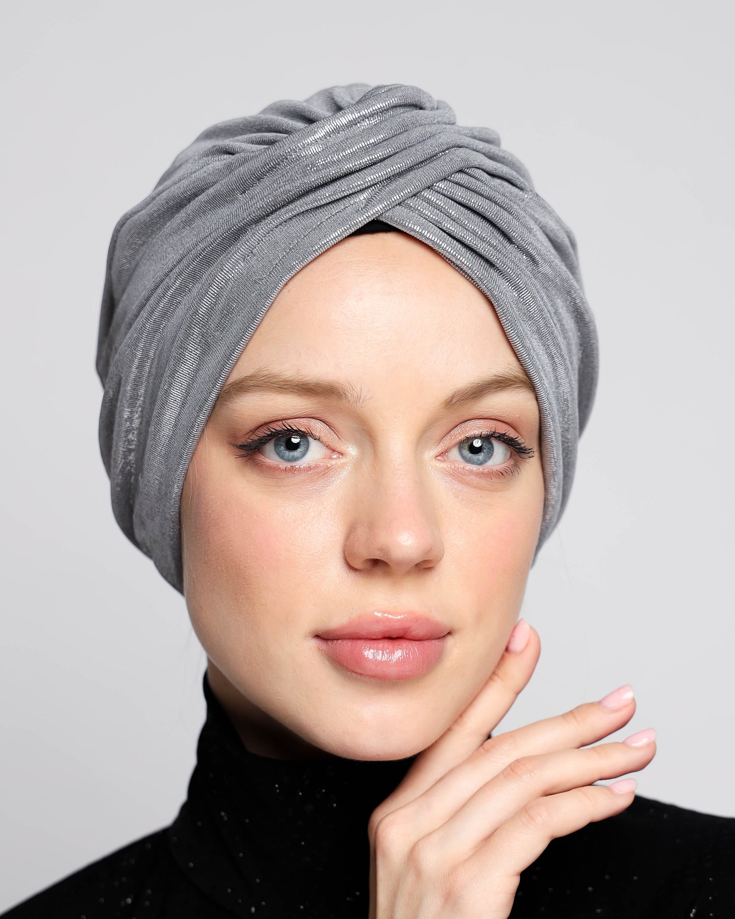 Pleats Metallic Turban