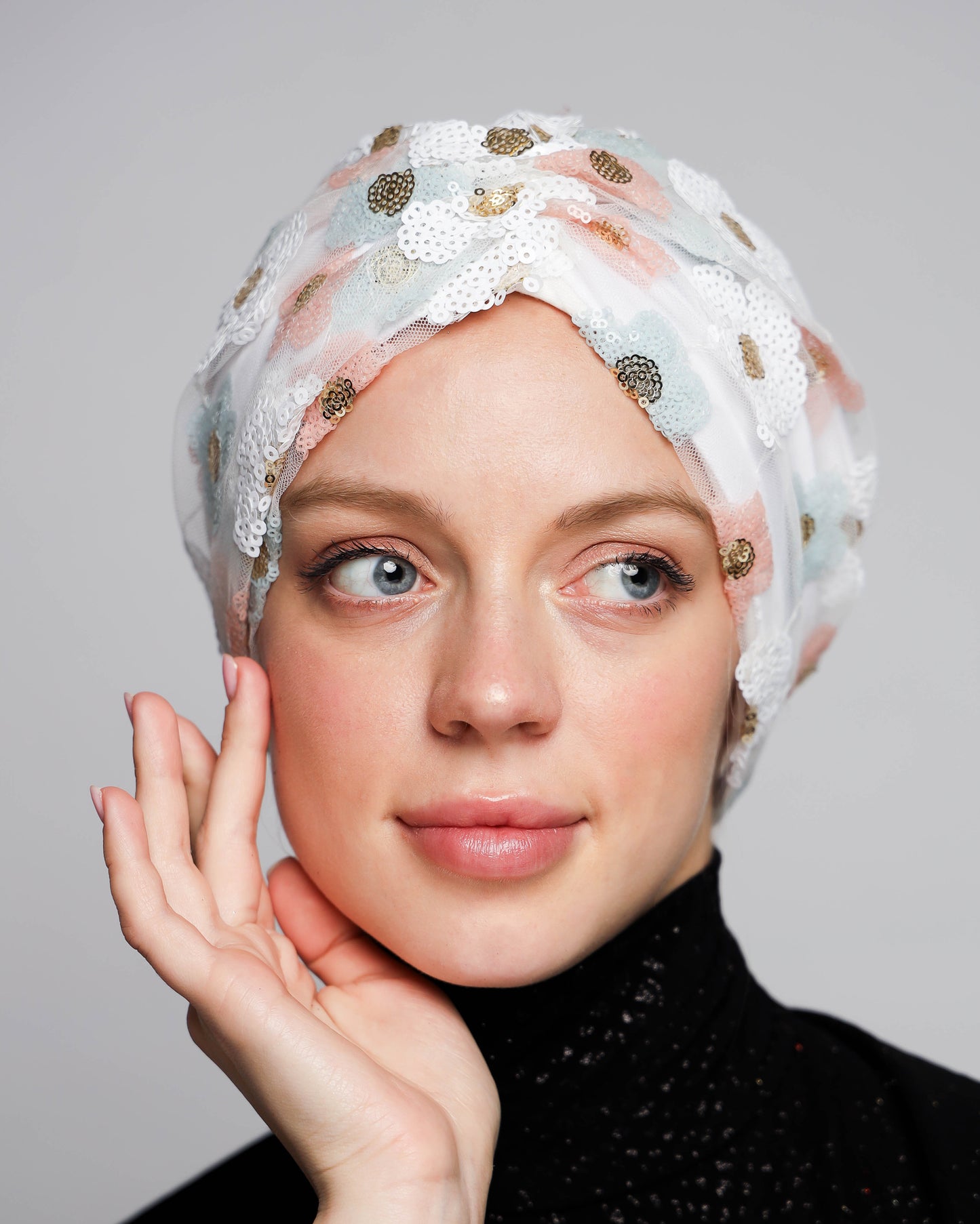 Floral sequins Turban