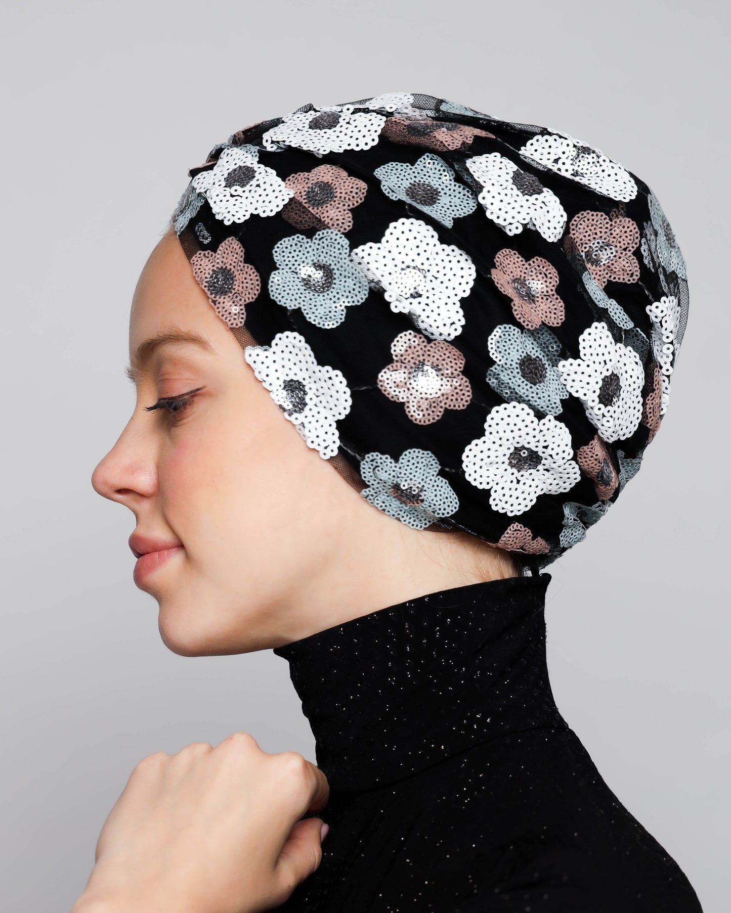 Floral sequins Turban