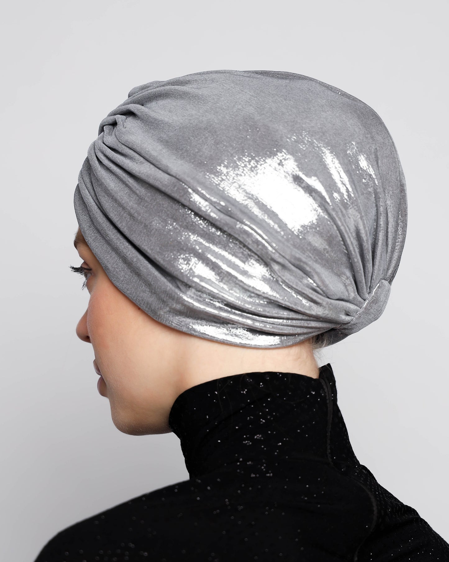 Pleats Metallic Turban