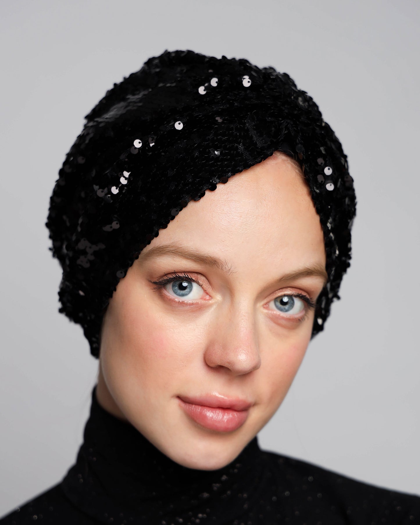 Black sequins Turban