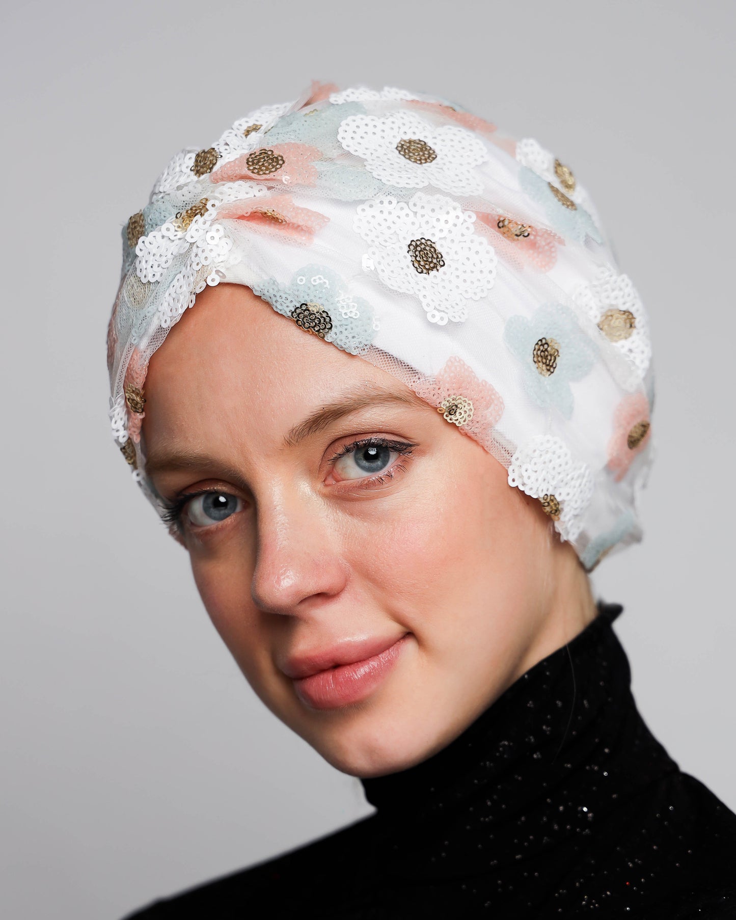 Floral sequins Turban