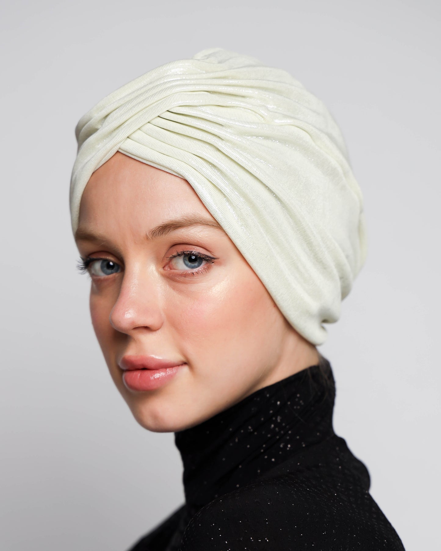 Pleats Metallic Turban