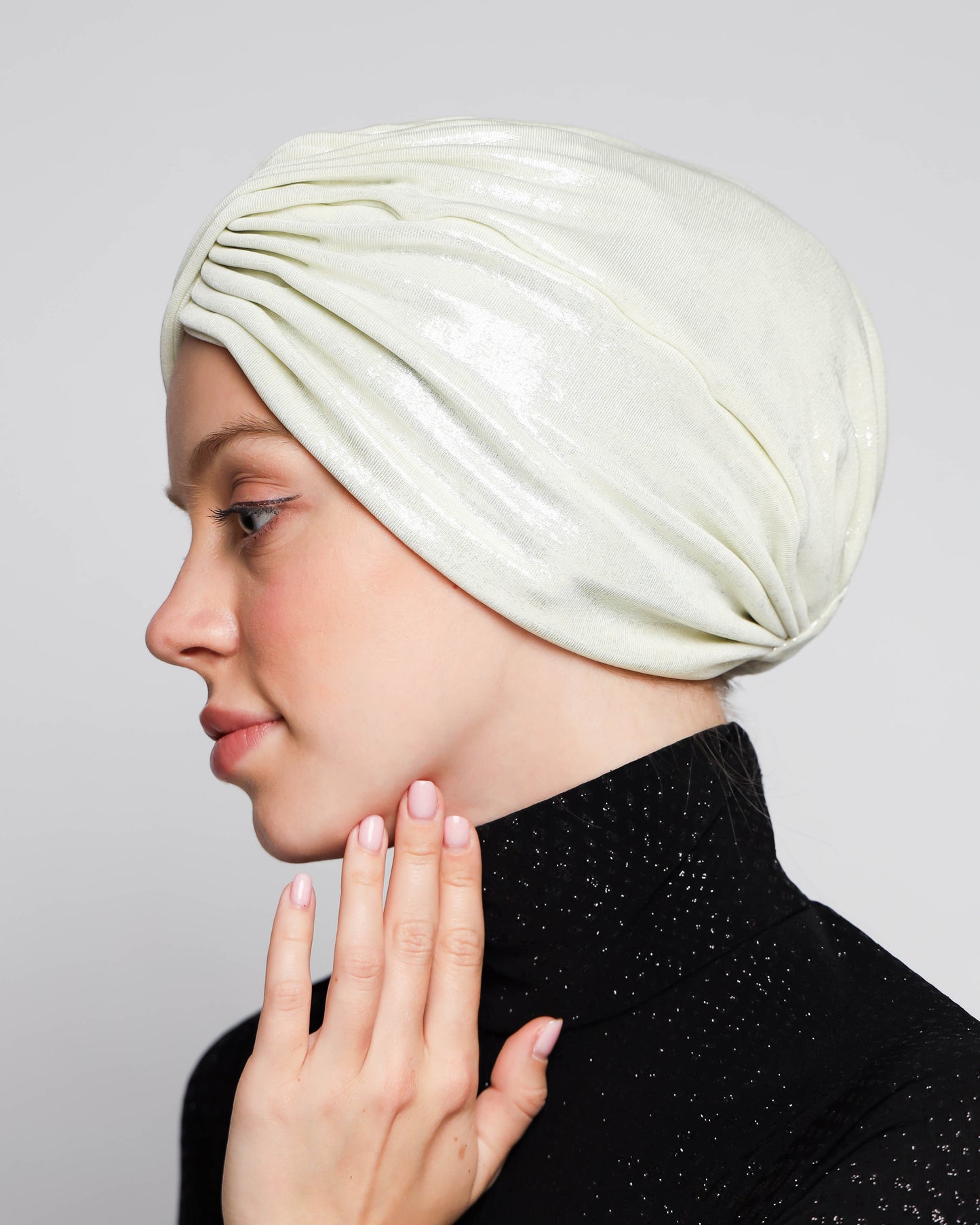 Pleats Metallic Turban