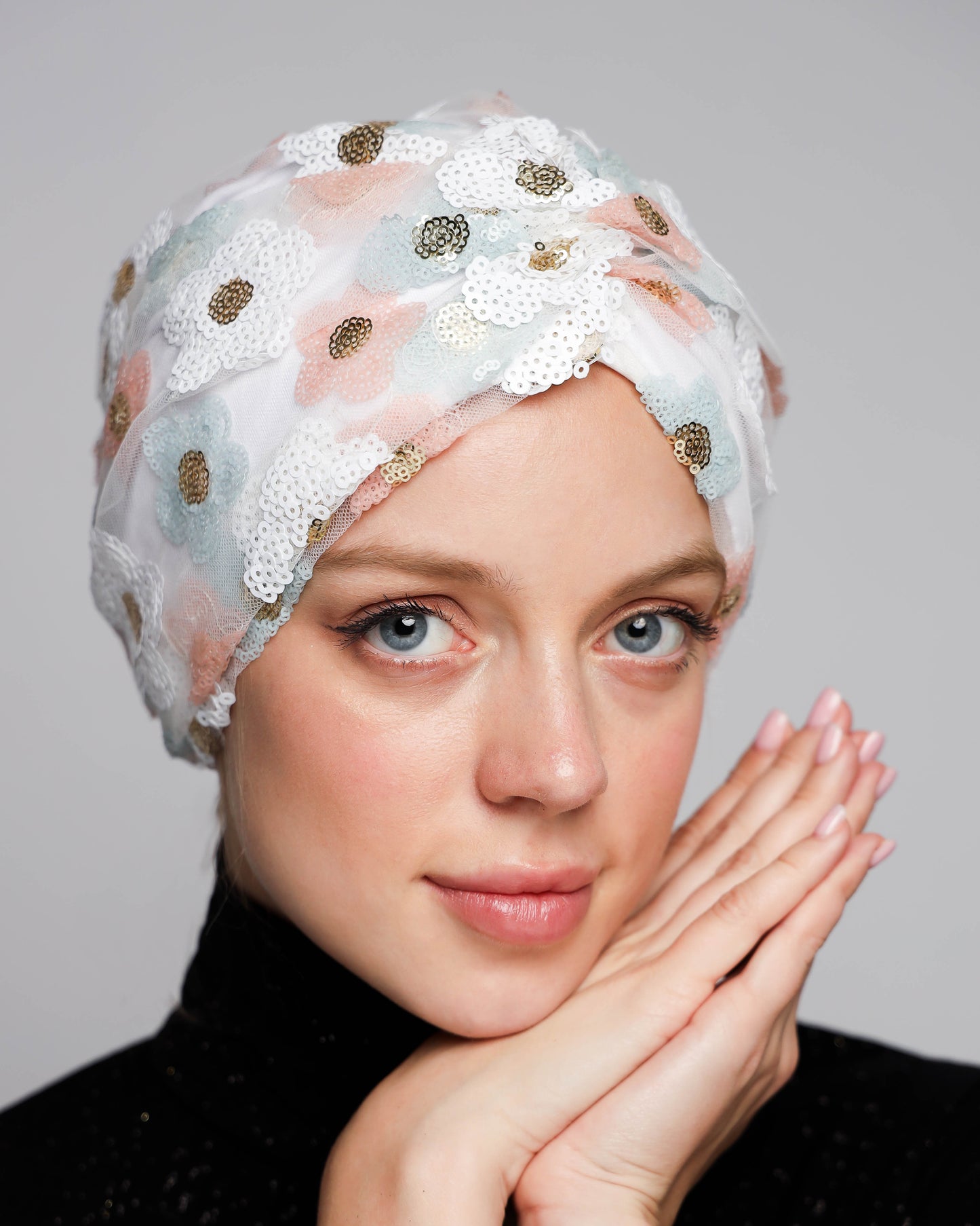 Floral sequins Turban