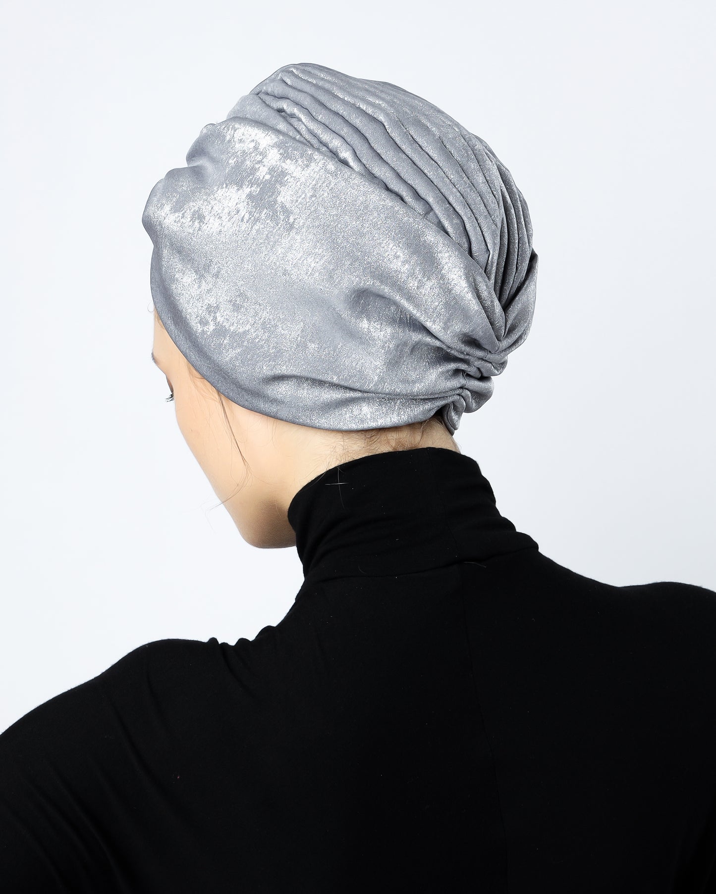 Glam Metallic twisted lines turban