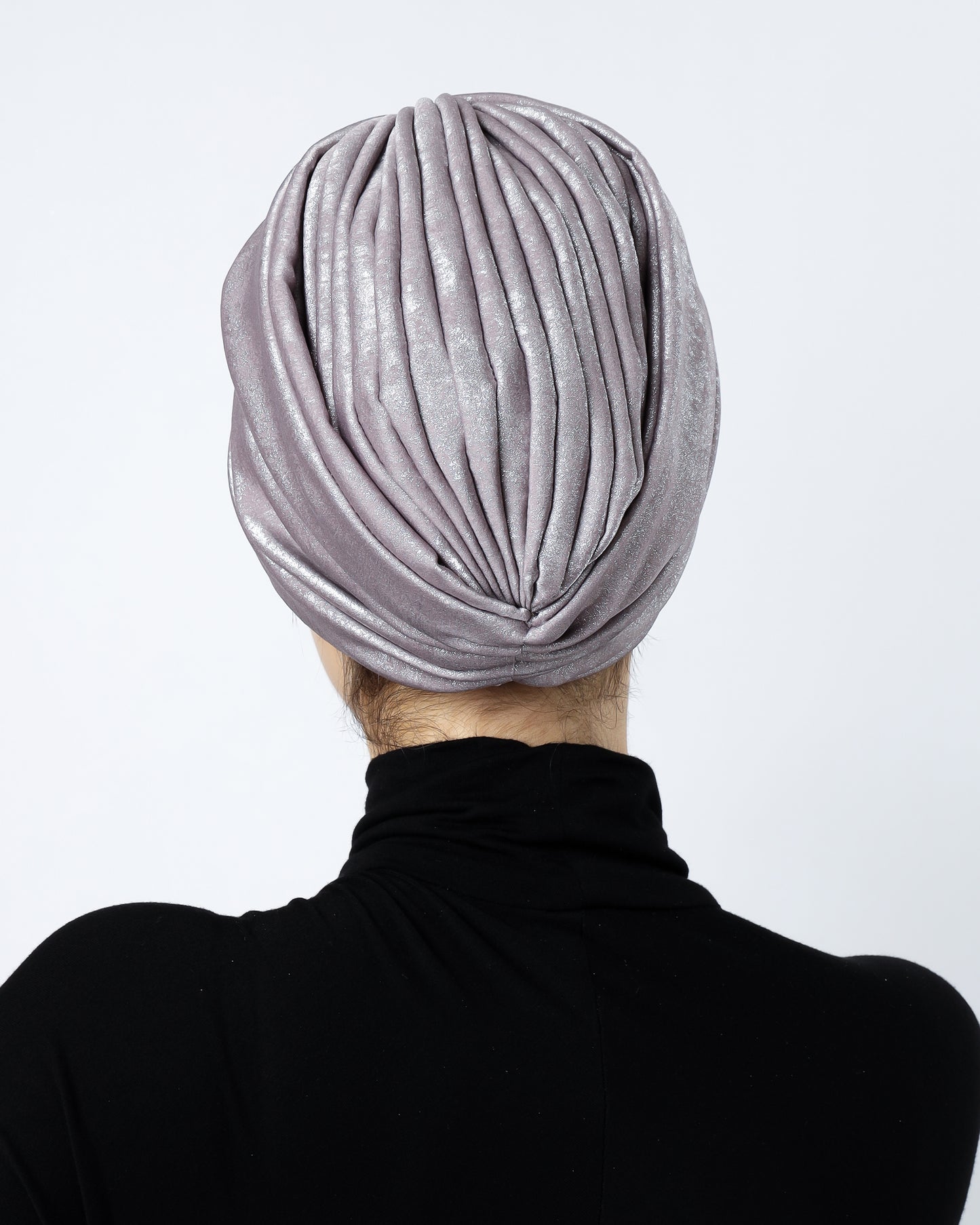 Glam Metallic twisted lines turban