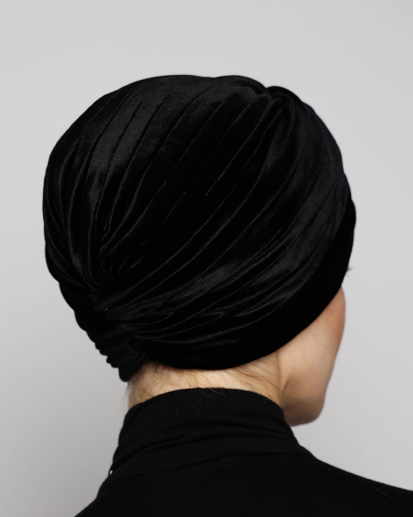 Twisted velvet turban