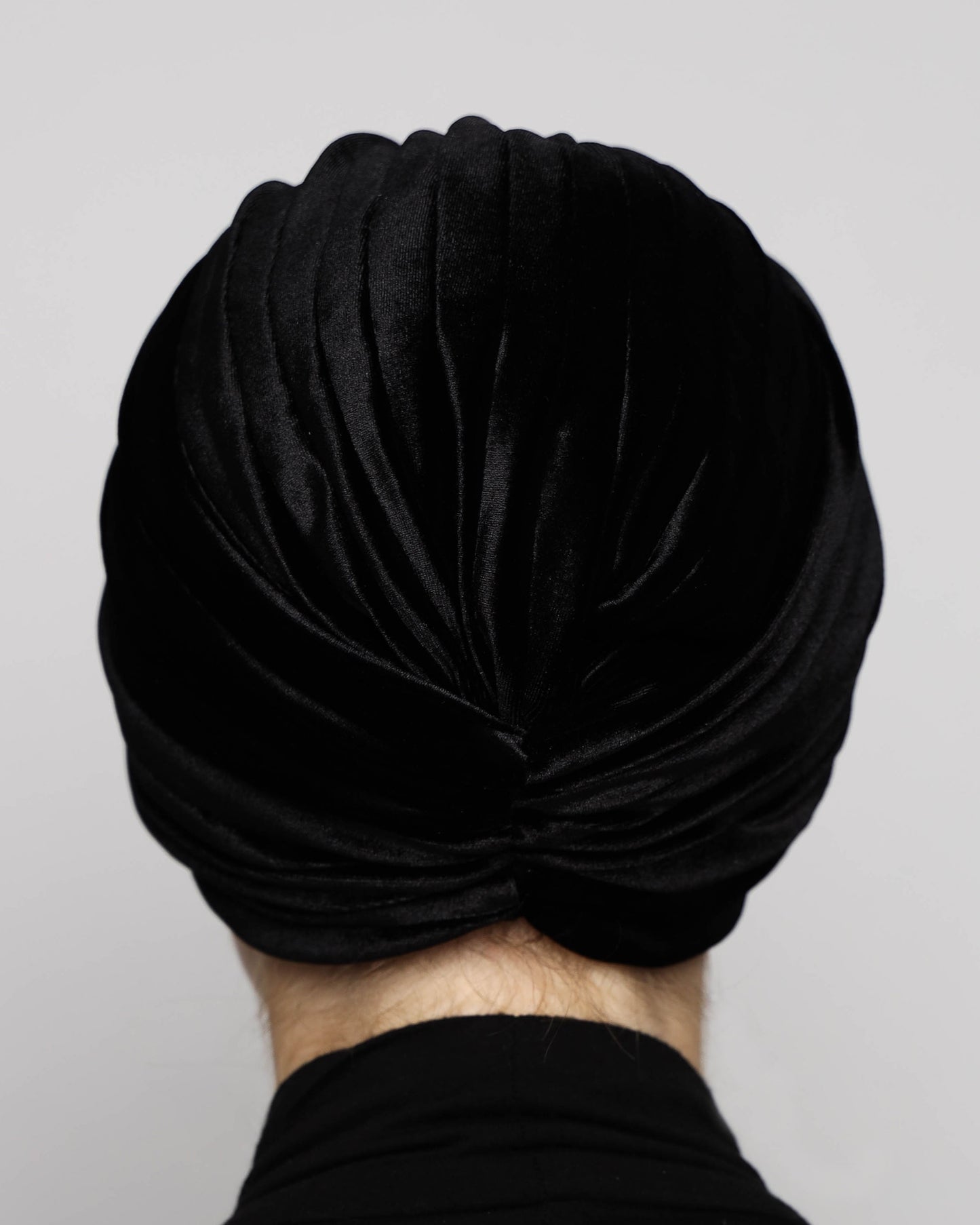 Twisted velvet turban