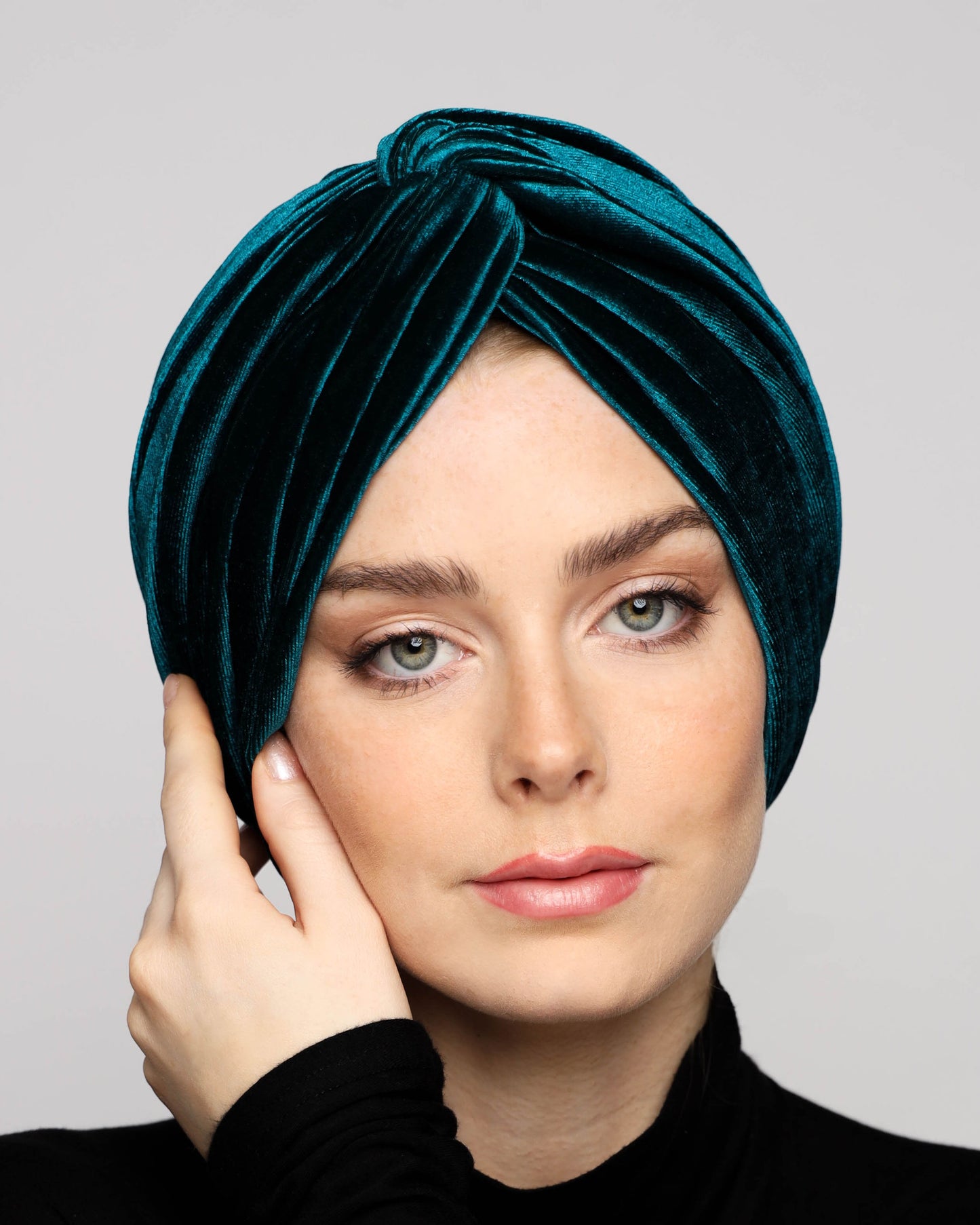 Twisted velvet turban