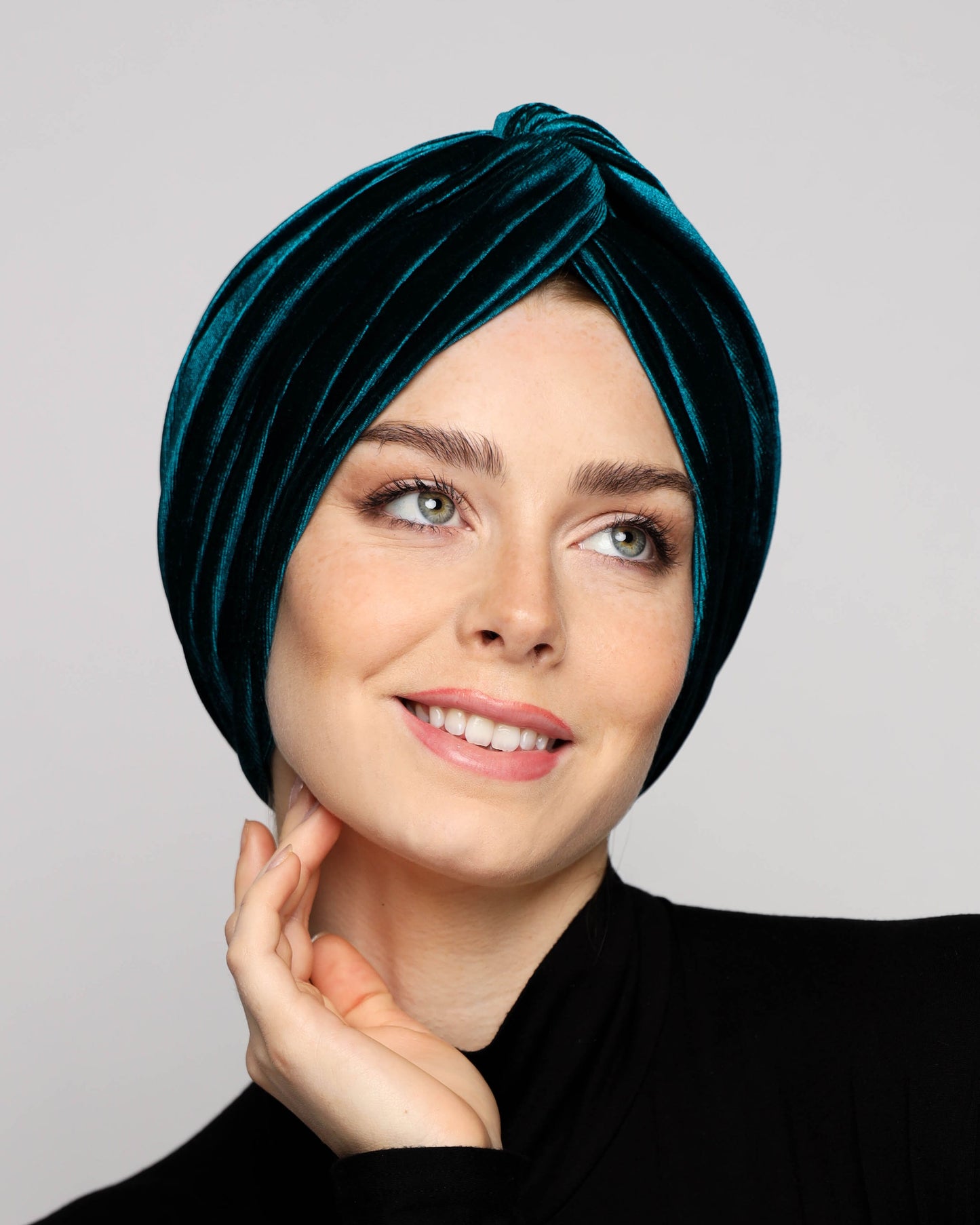 Twisted velvet turban