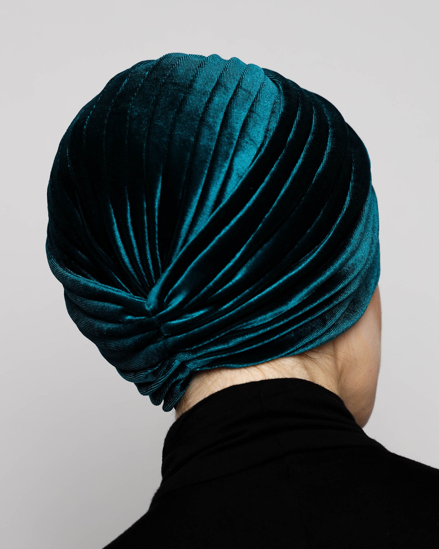 Twisted velvet turban