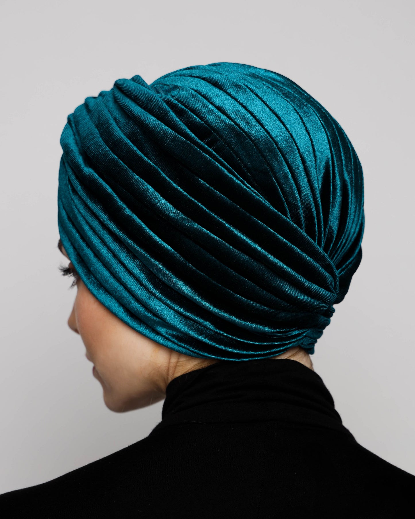 Twisted velvet turban