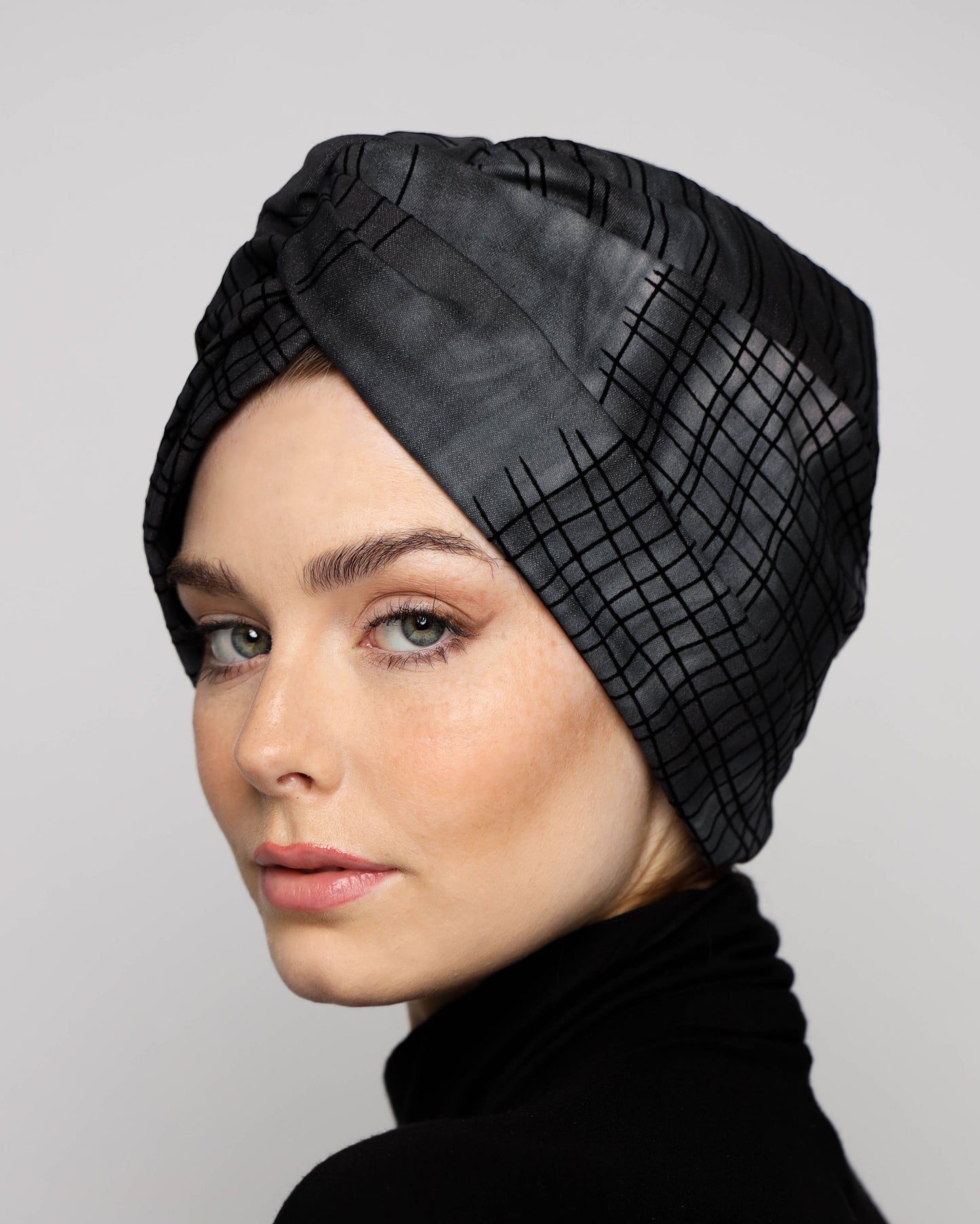 Dramatic twisted turban