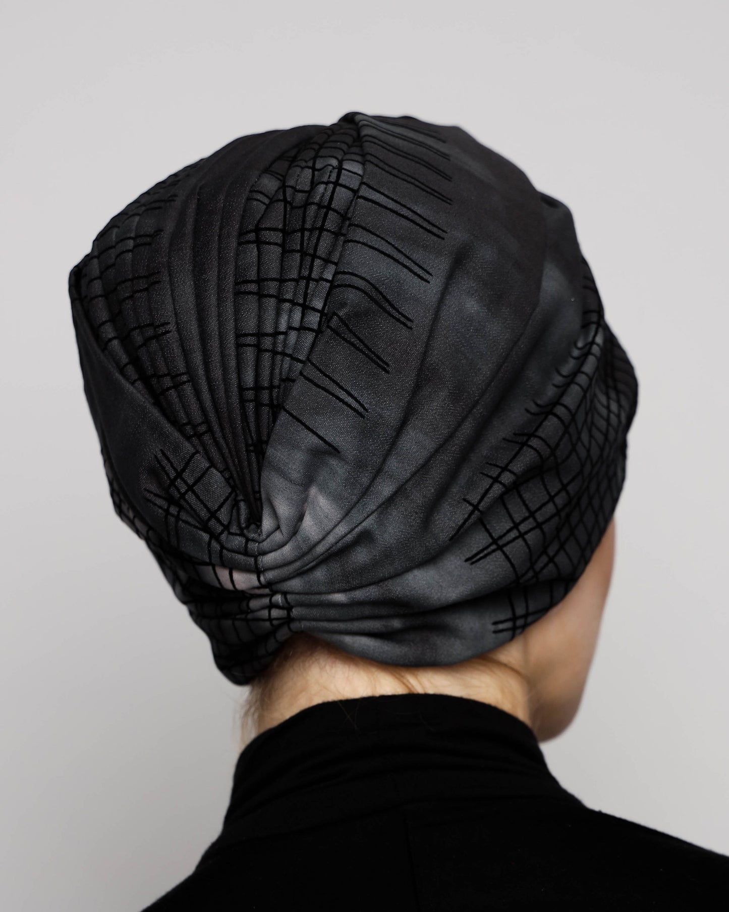 Dramatic twisted turban