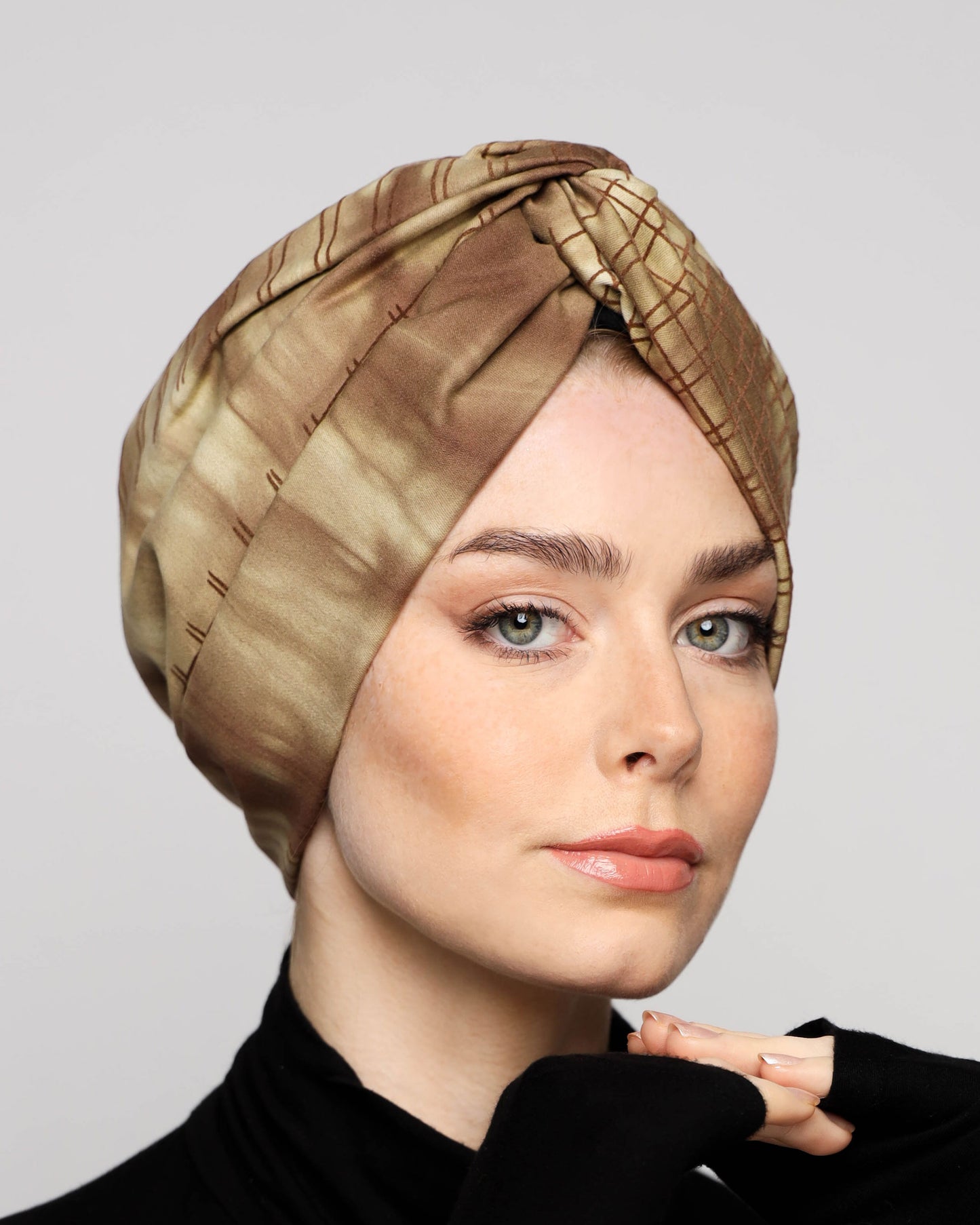 Dramatic twisted turban