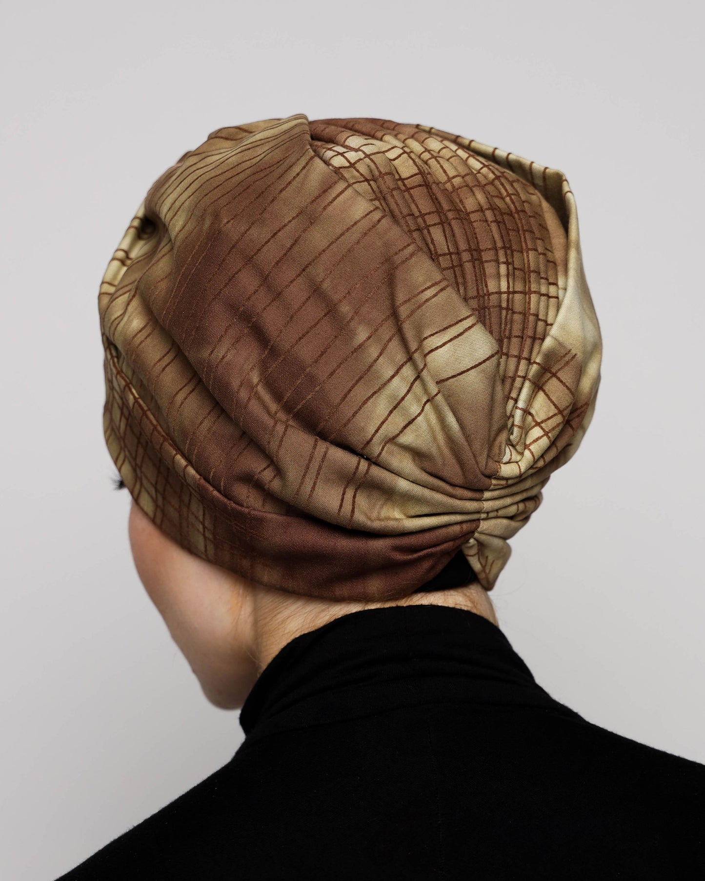 Dramatic twisted turban