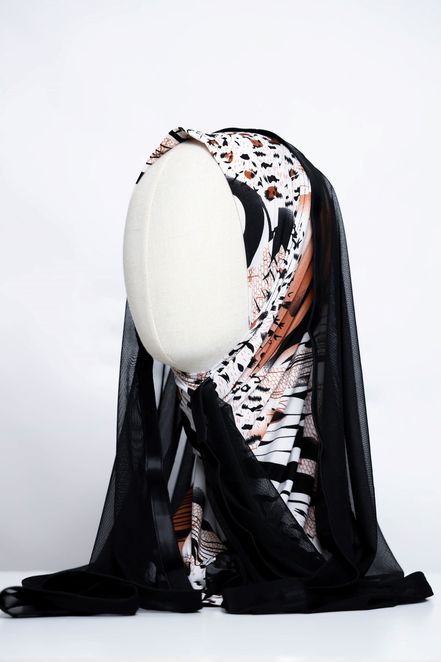 Lycra Printed Ready-made Hijab