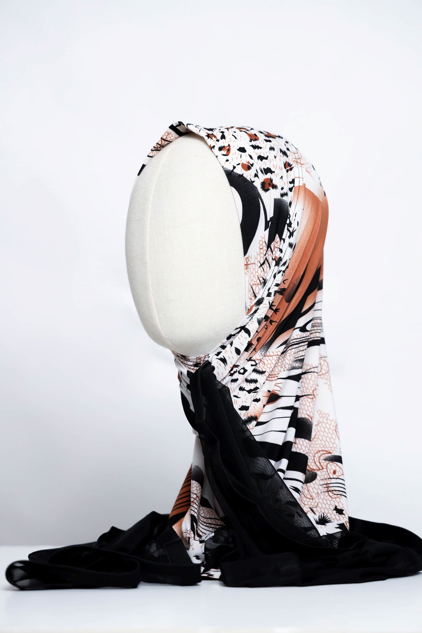 Lycra Printed Ready-made Hijab