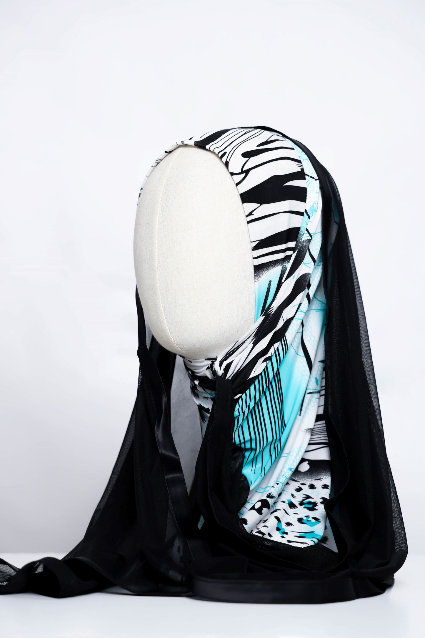 Lycra Printed Ready-made Hijab