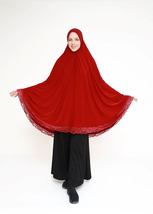 Lace praying hijabs