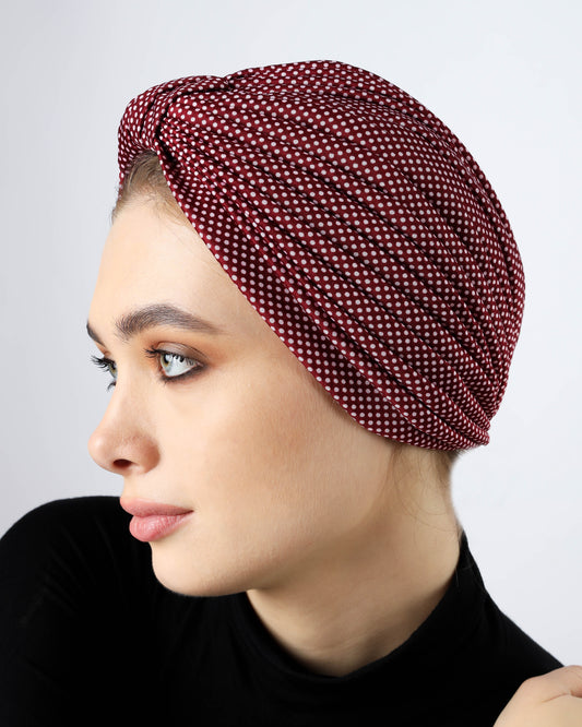 Polka dots lines turban