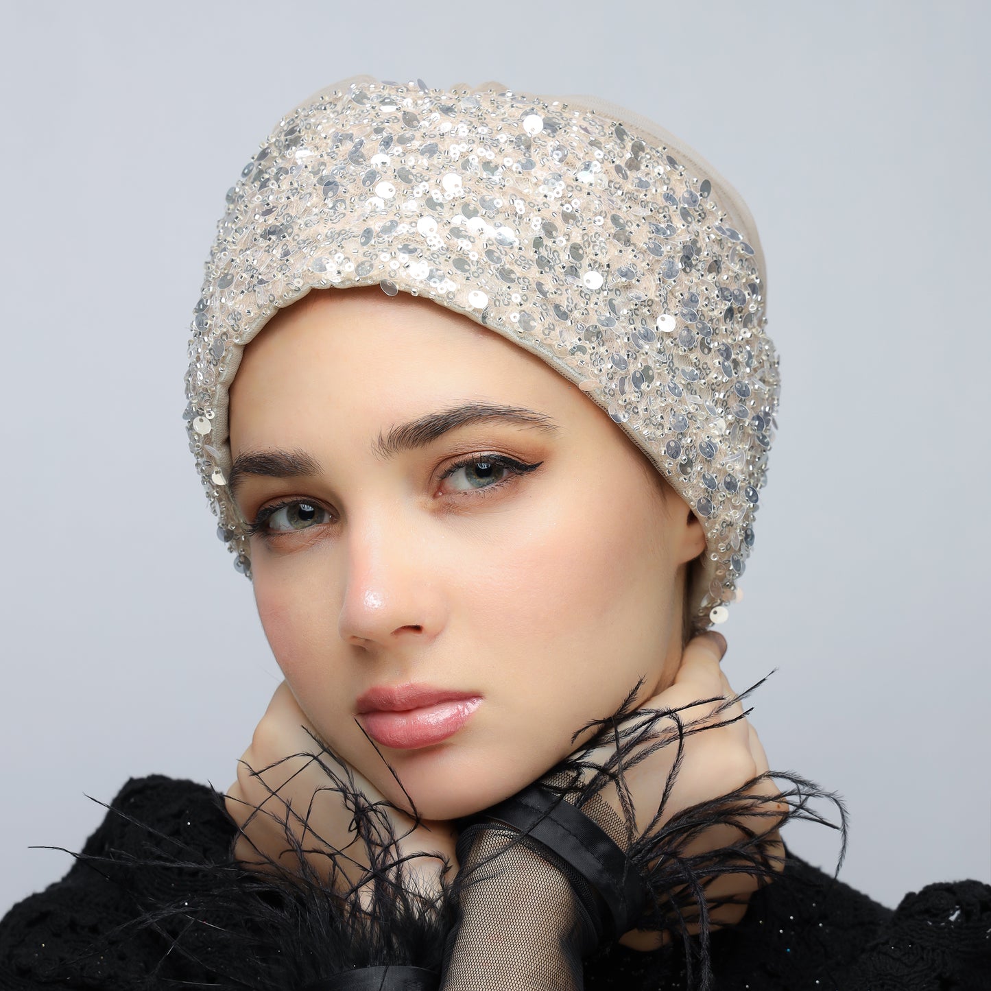 sequin turban