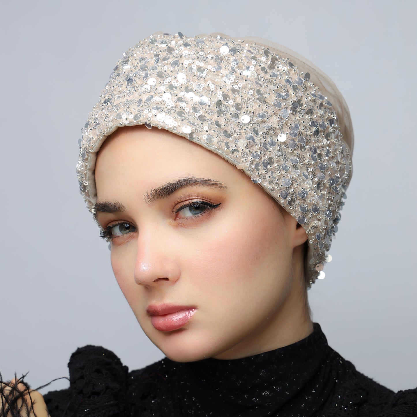 sequin turban