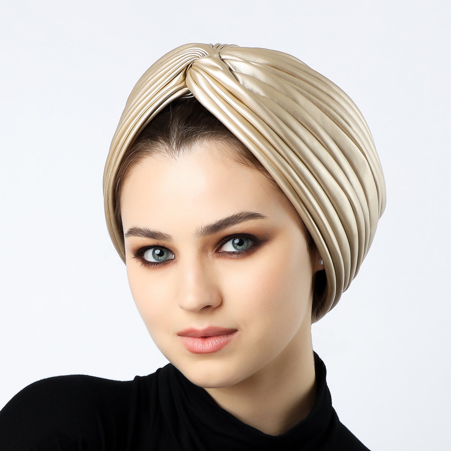 Twisted leather turban