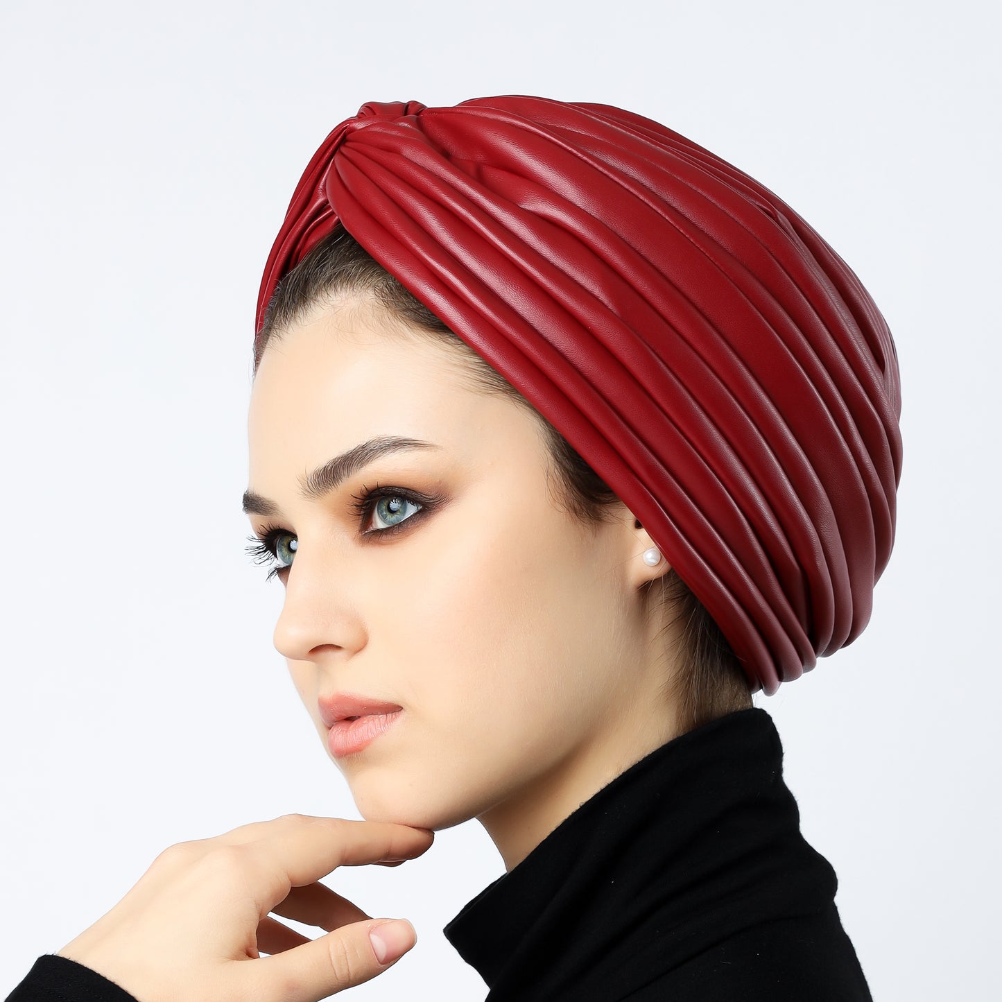 Twisted leather turban