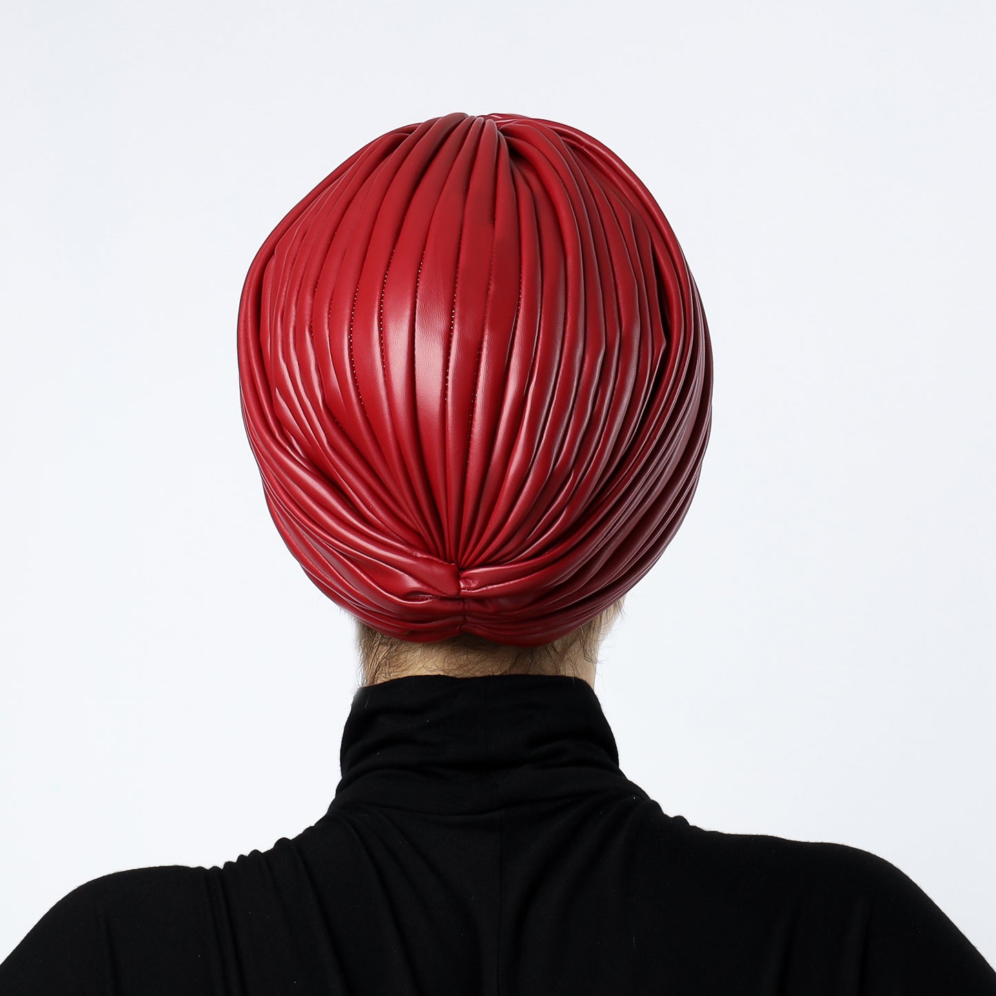 Twisted leather turban