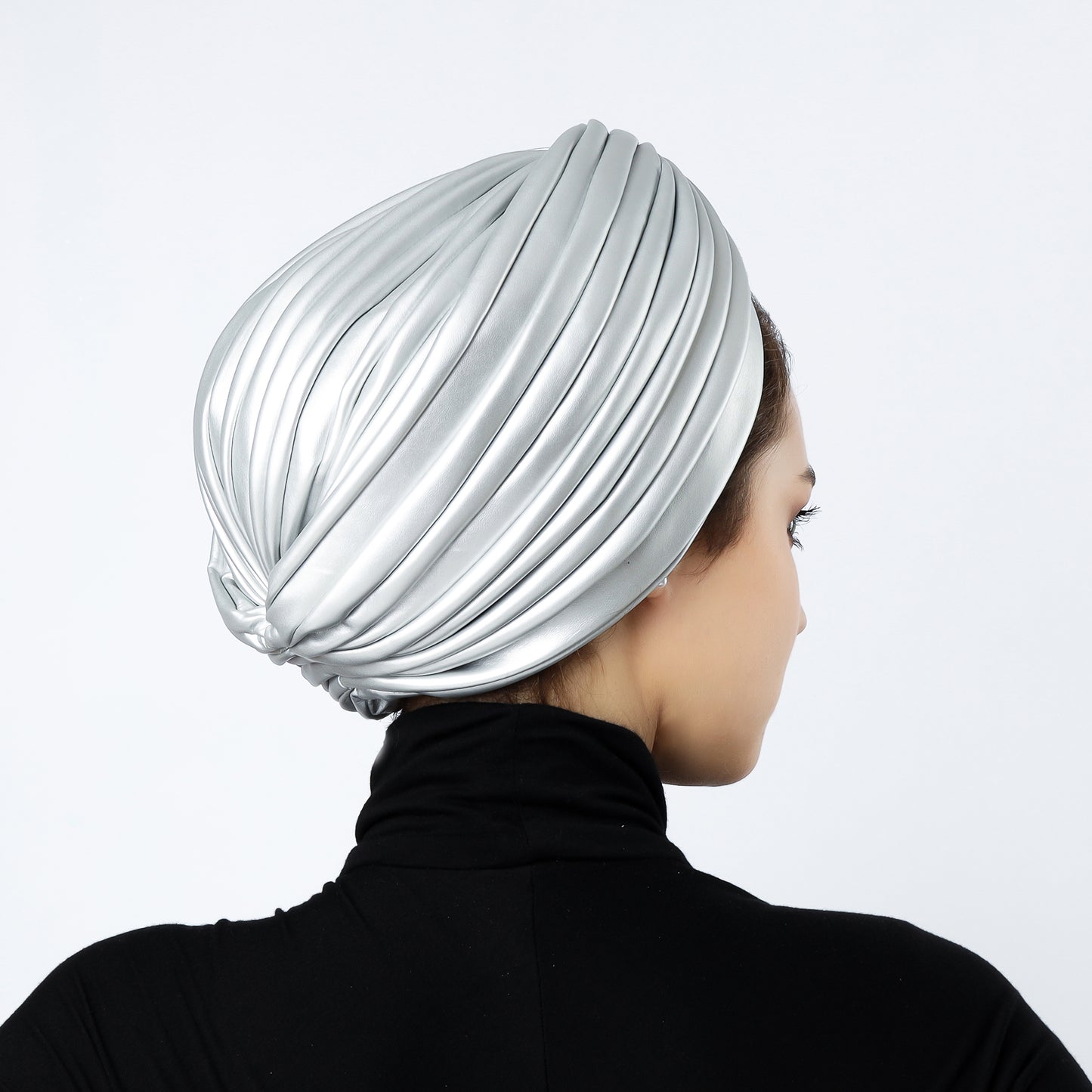 Twisted leather turban