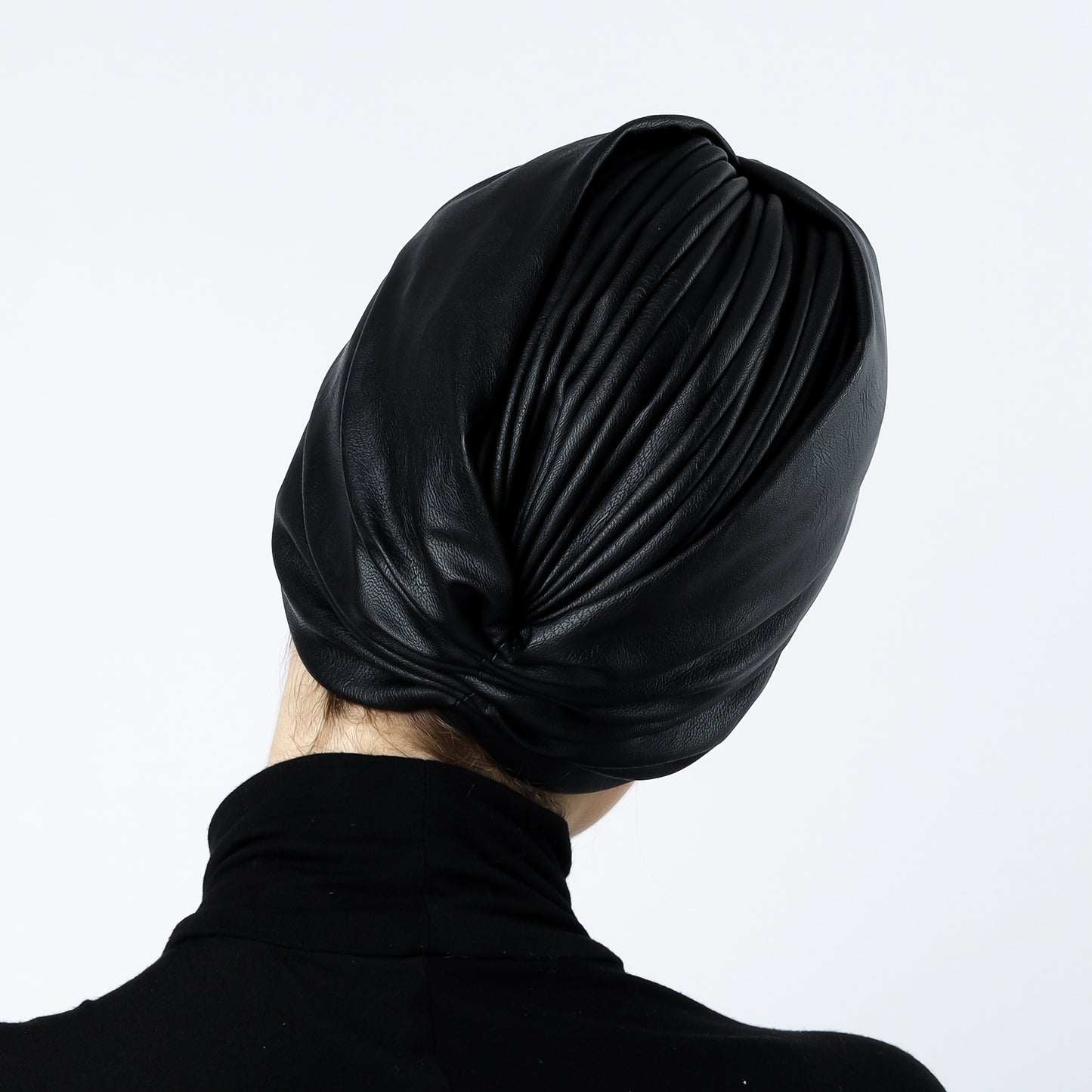 Twisted leather turban