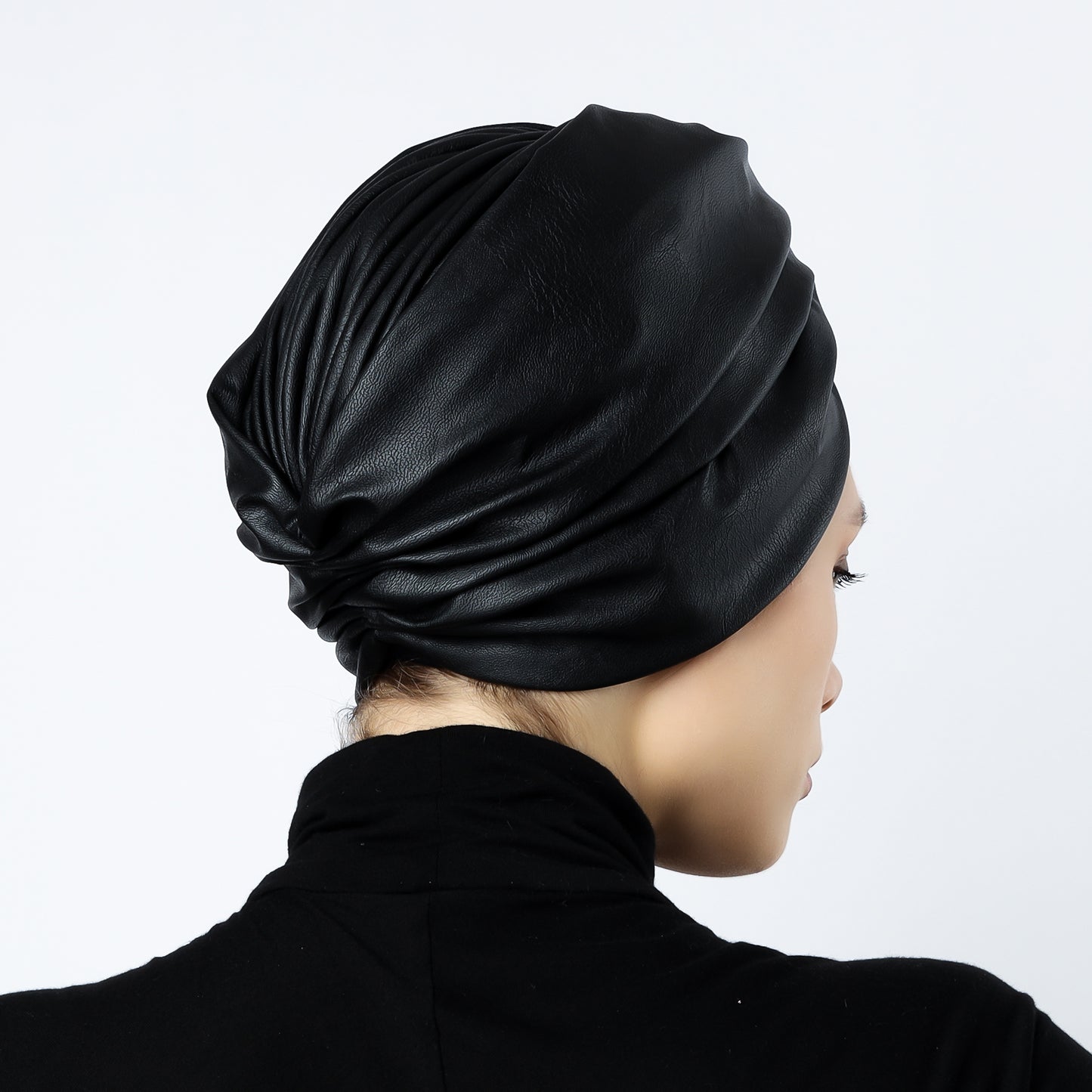 Twisted leather turban