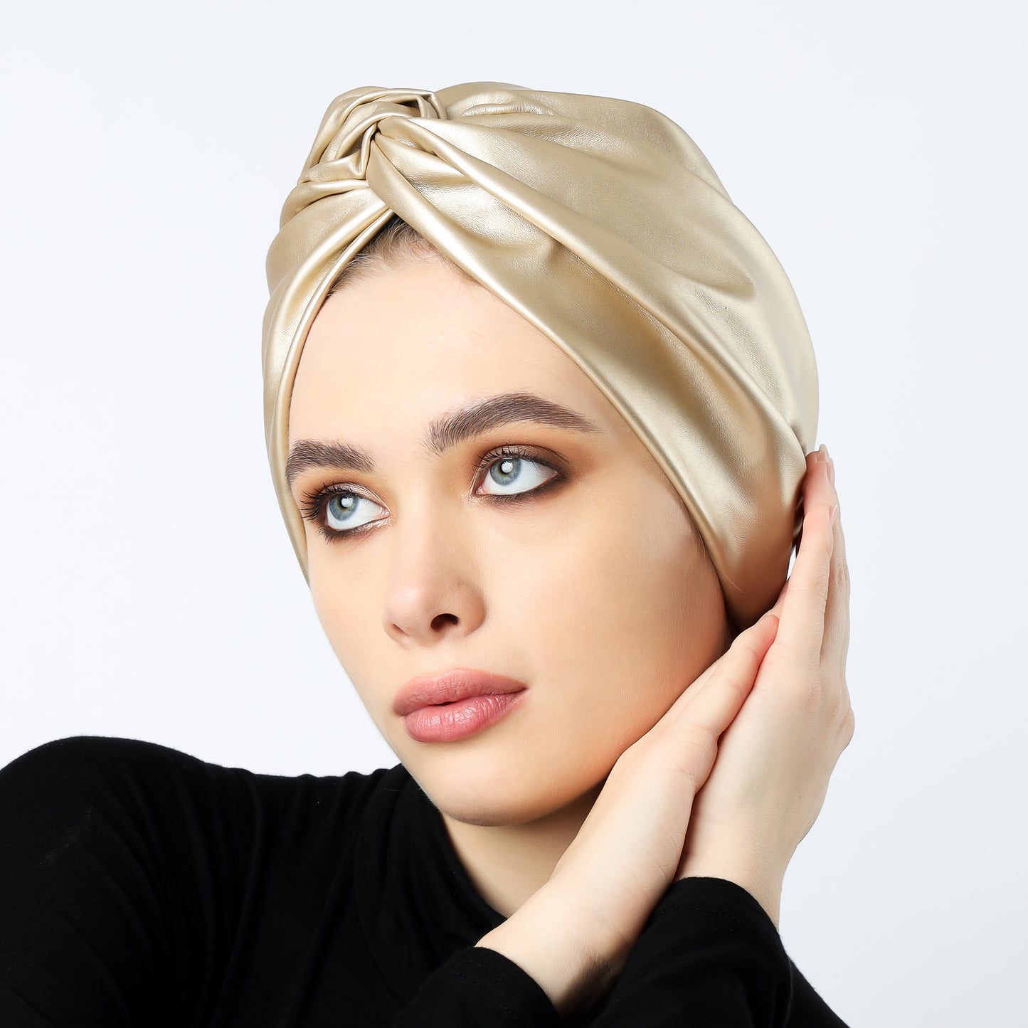 Twisted leather turban