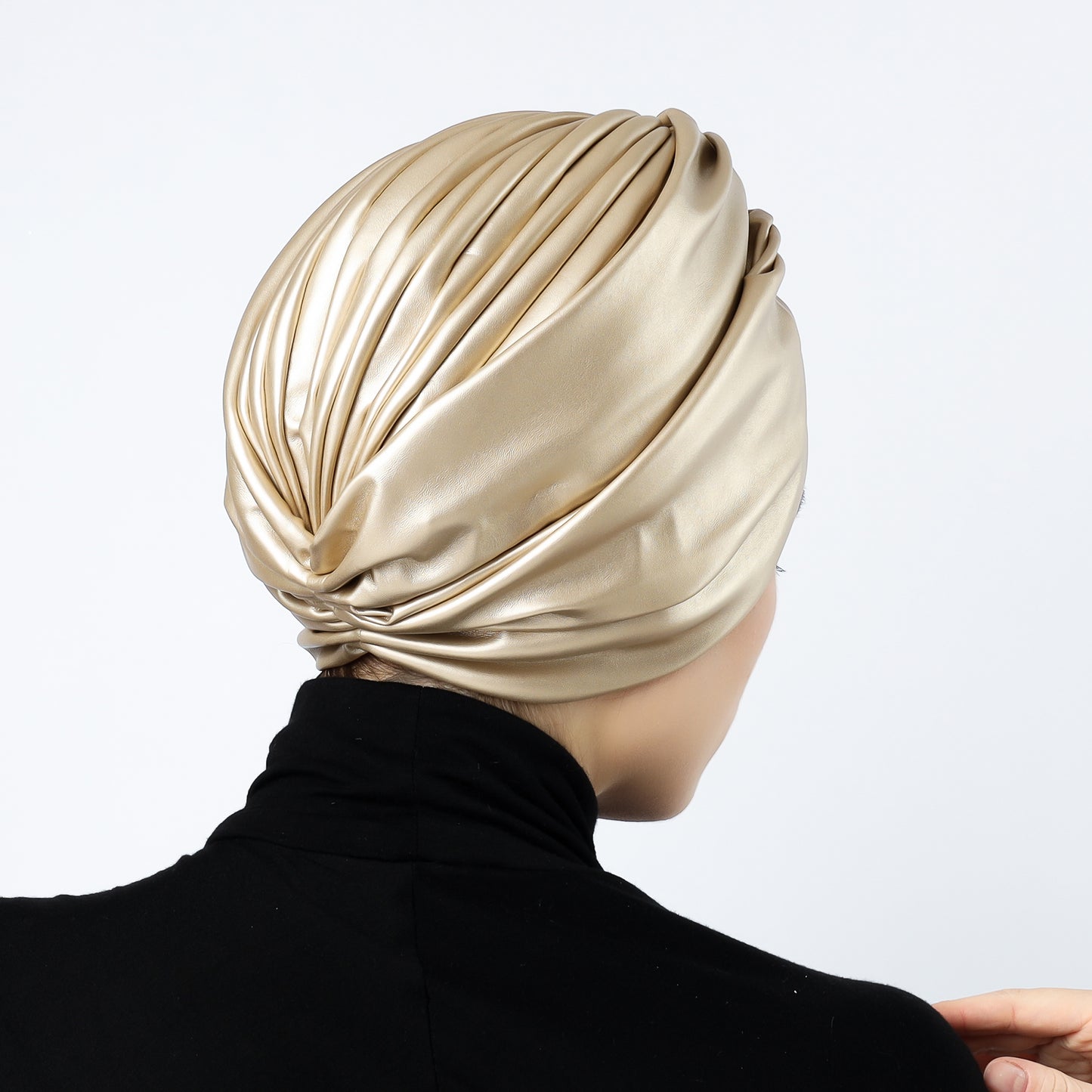 Twisted leather turban