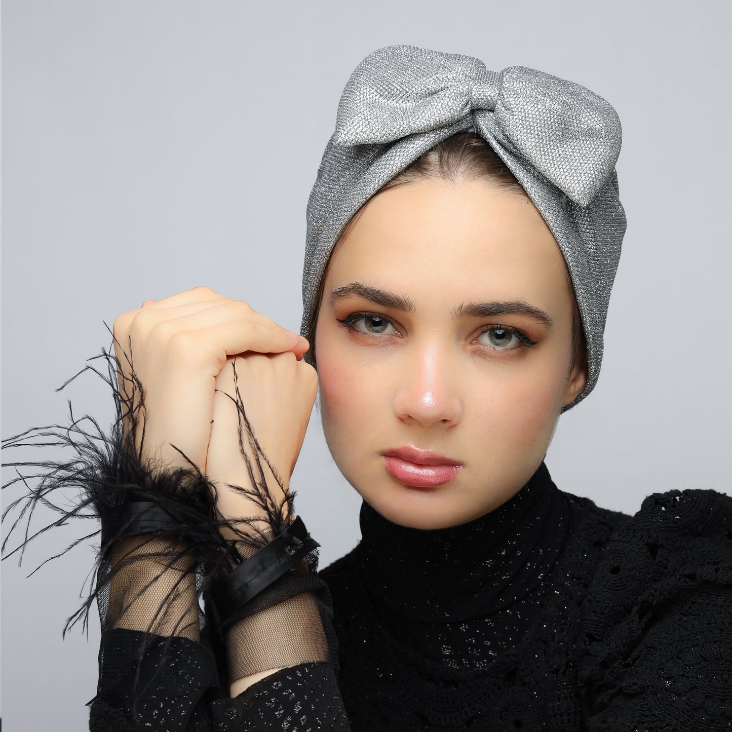 Sparkle Bow Turban