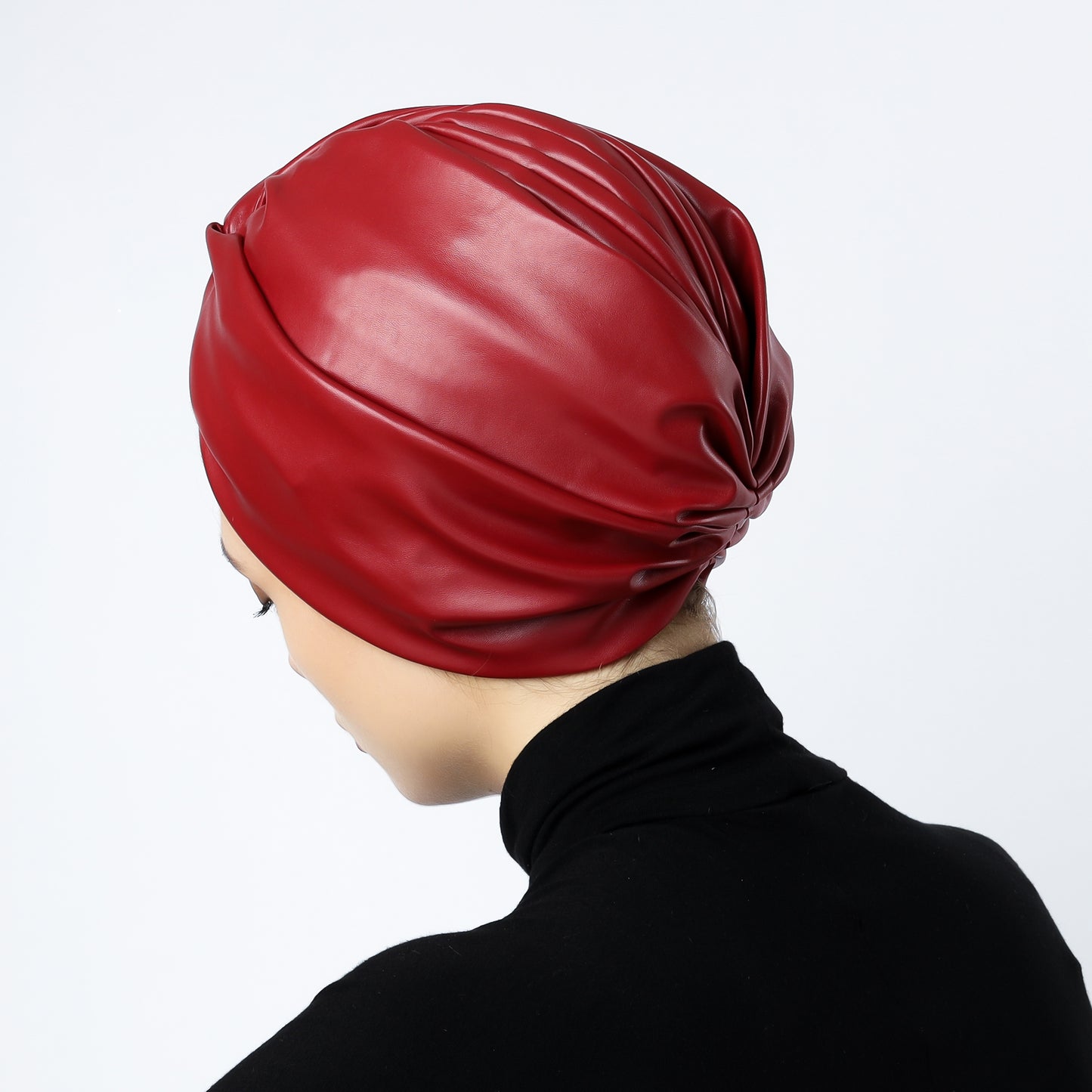 Twisted leather turban