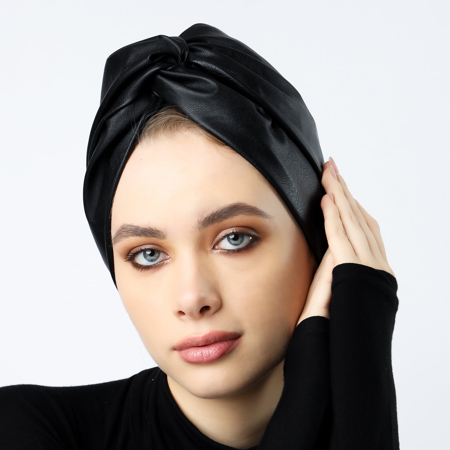 Twisted leather turban