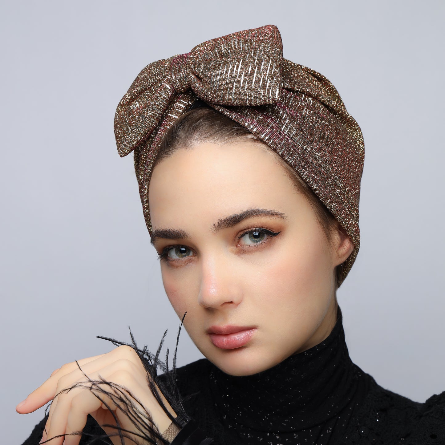 Sparkle Bow Turban