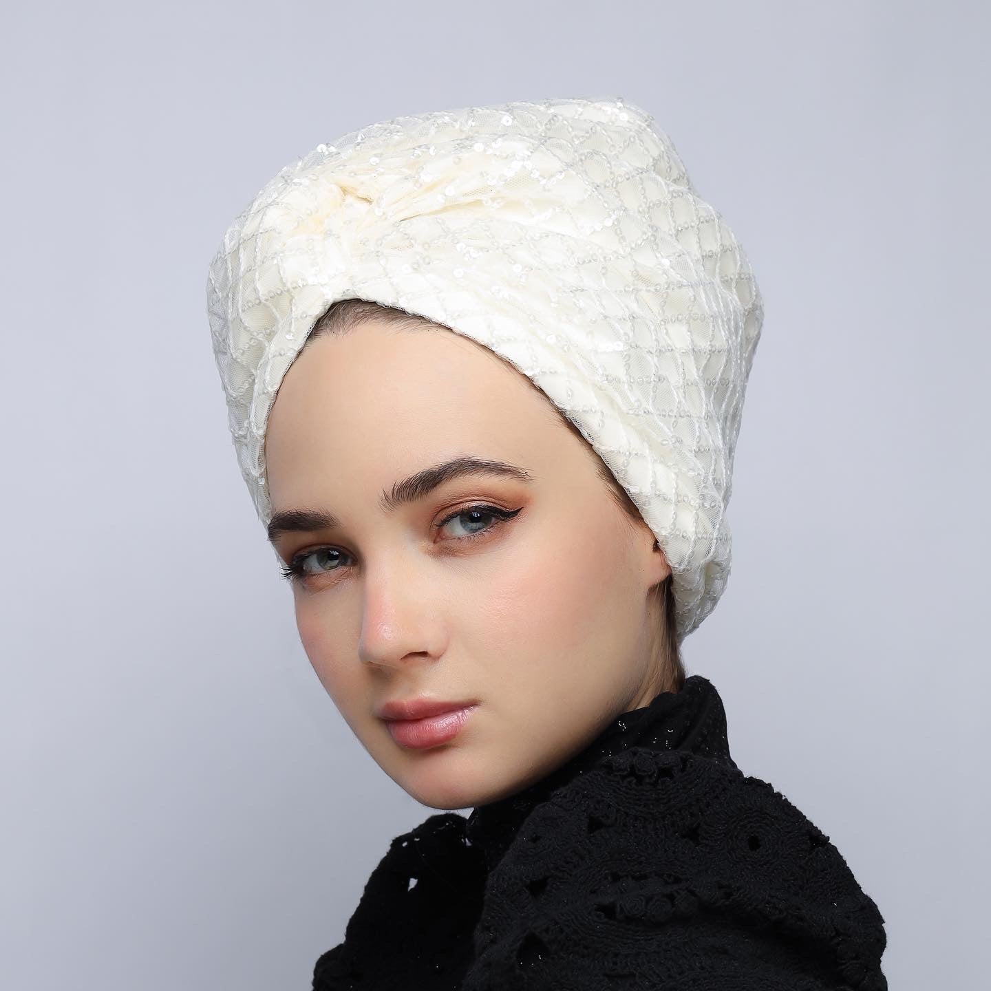 Squares Sequin Turban