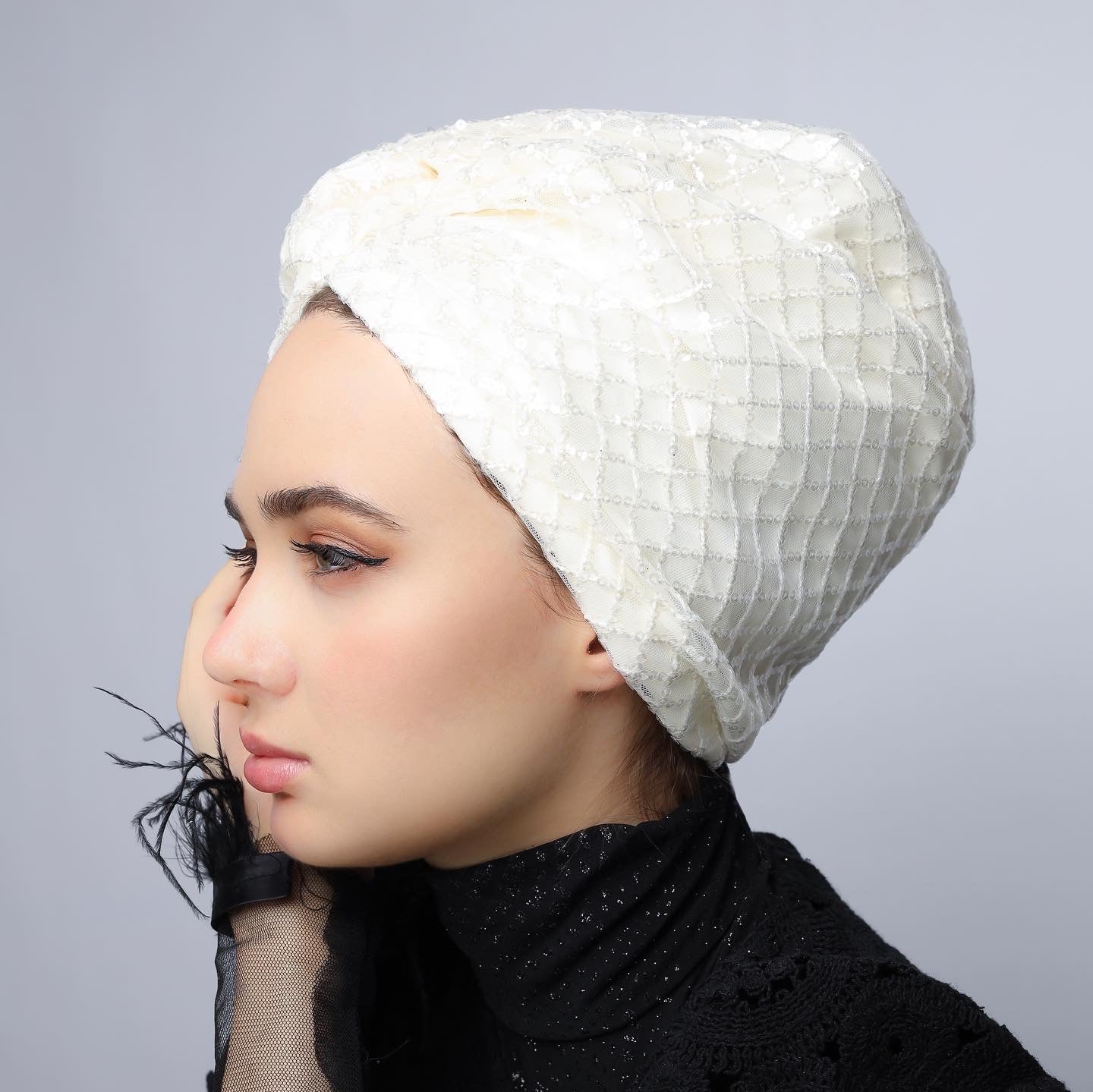 Squares Sequin Turban