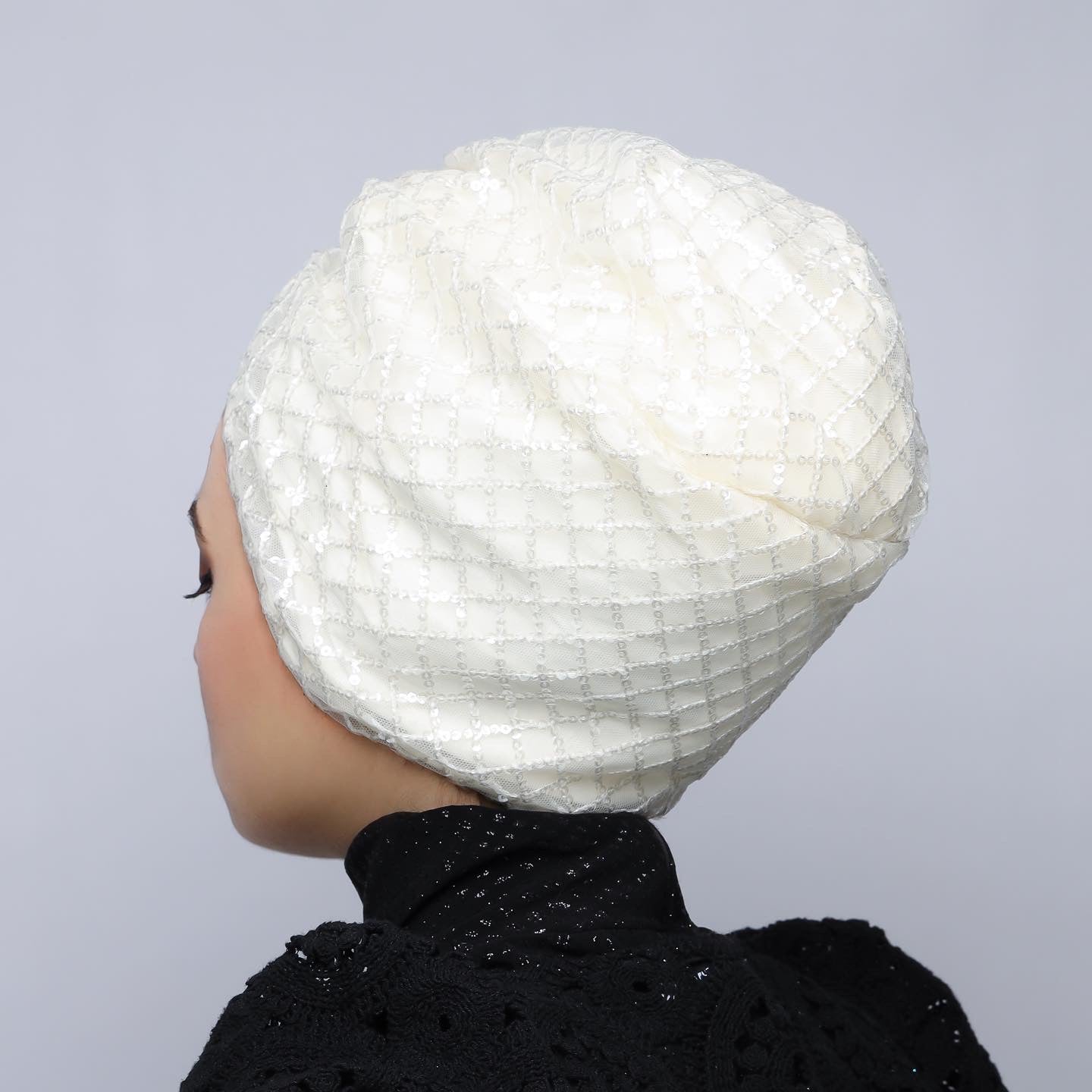 Squares Sequin Turban