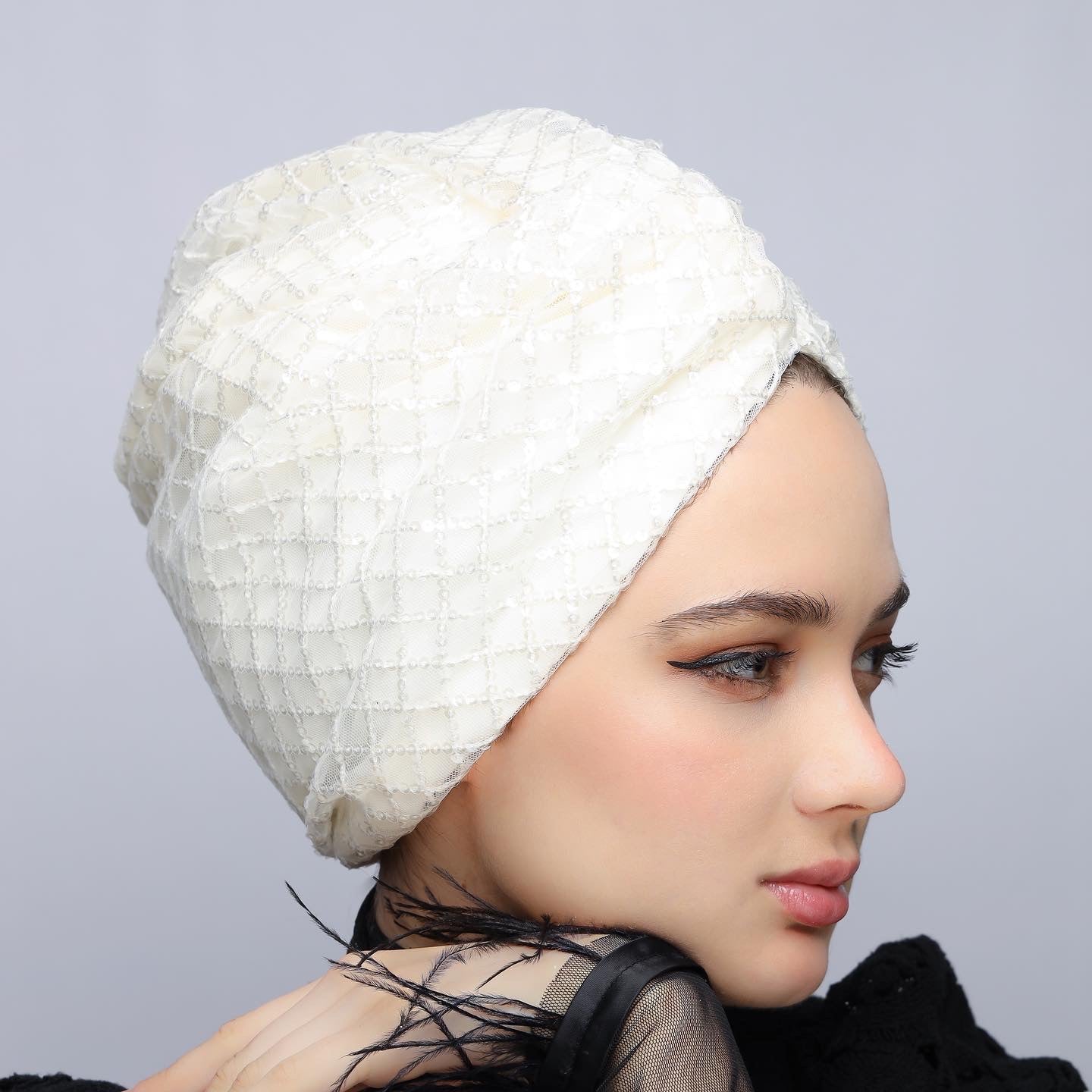 Squares Sequin Turban