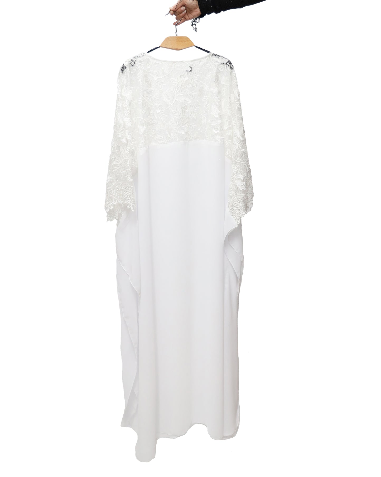 Guipure lace caftan